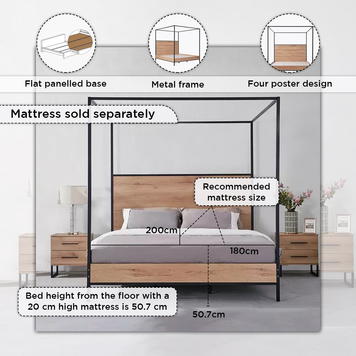 Urban King Poster Bed - 180x200 cm-PROMO_HB_SA_HBX10_TH1000_NEW_031025-image-4