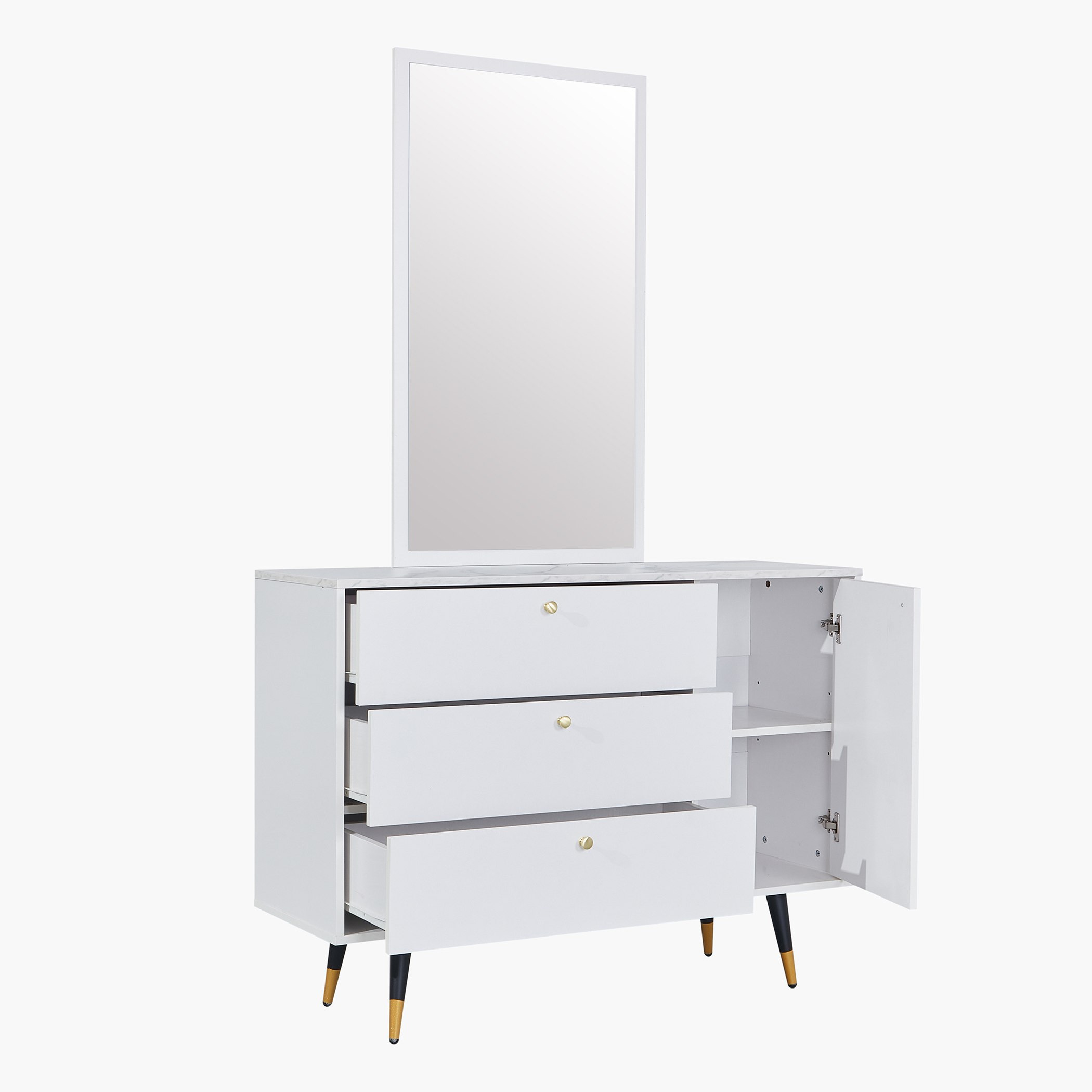 طاولة تزيين كبيرة بباب واحد و3 أدراج دون مرآة من مارلو-hbxfurniture-bedroom-dressersandmirrors-image-4