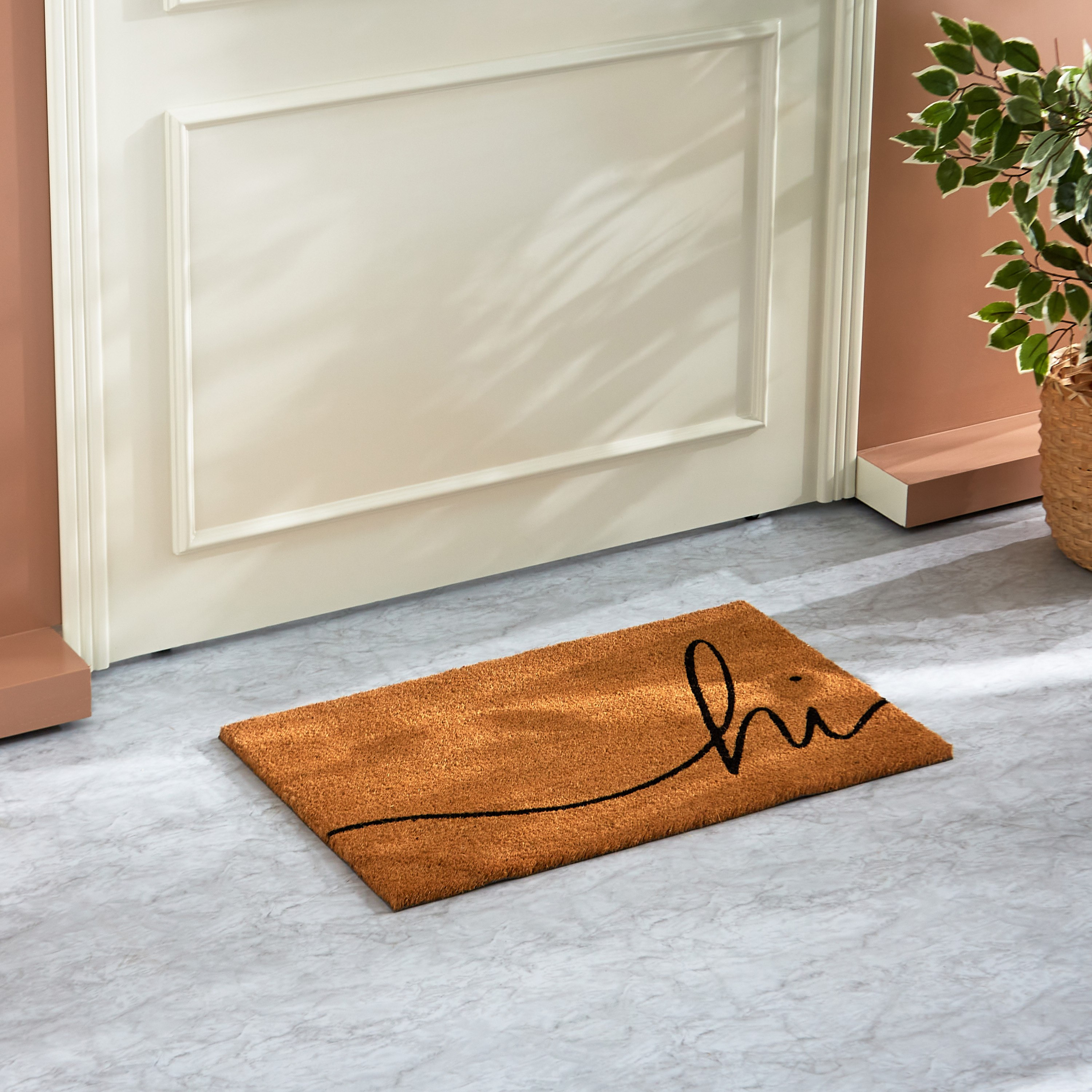 سجادة باب من ألياف جوز الهند بطبعات - 45x75 سم-hbxhomeware-hbxlivingroom-image-1