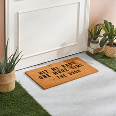 Hit Me Print Coir Doormat - 40x75 cm