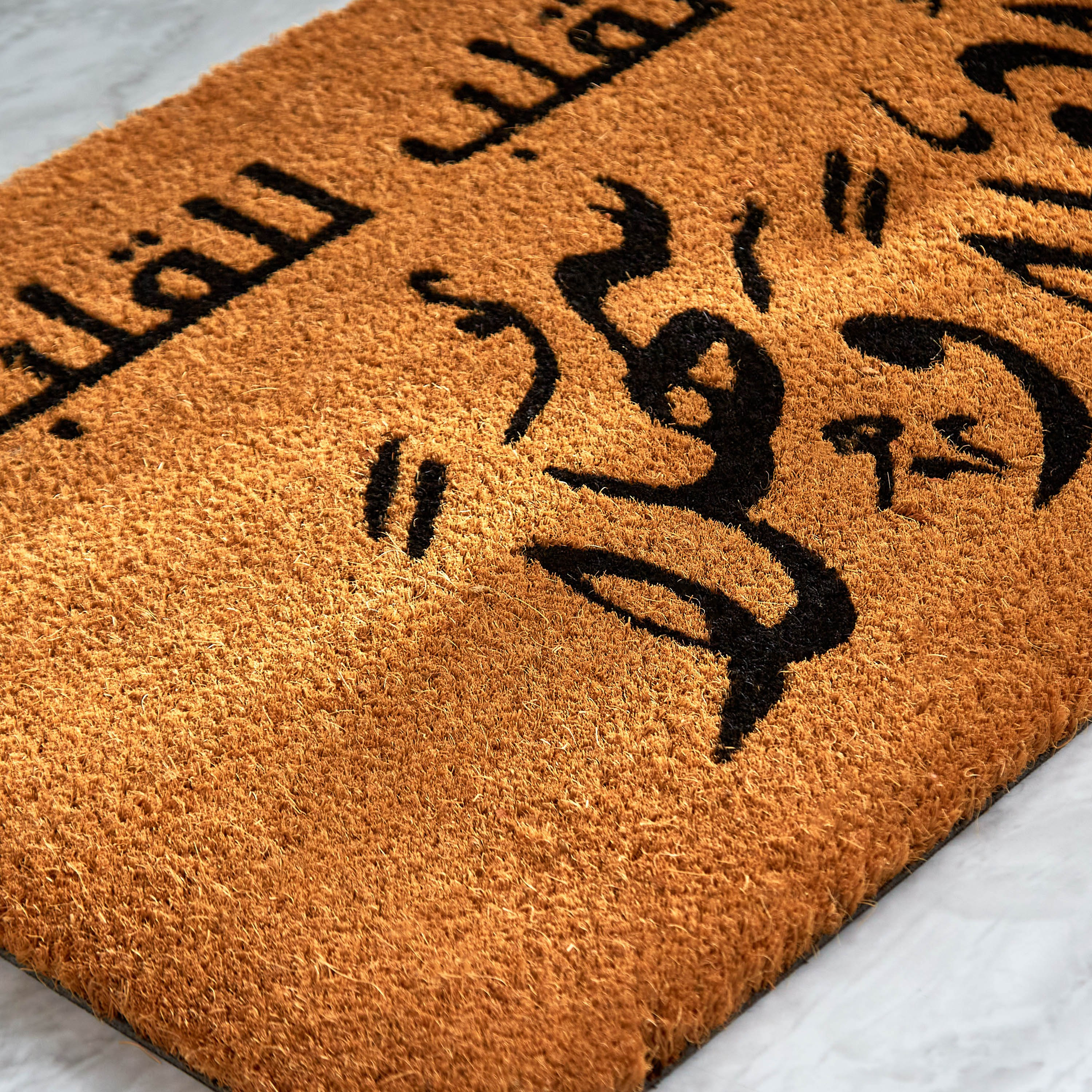 سجادة باب من ألياف جوز الهند بطبعات عربية - 40x75 سم-hbxhomeware-hbxlivingroom-image-3