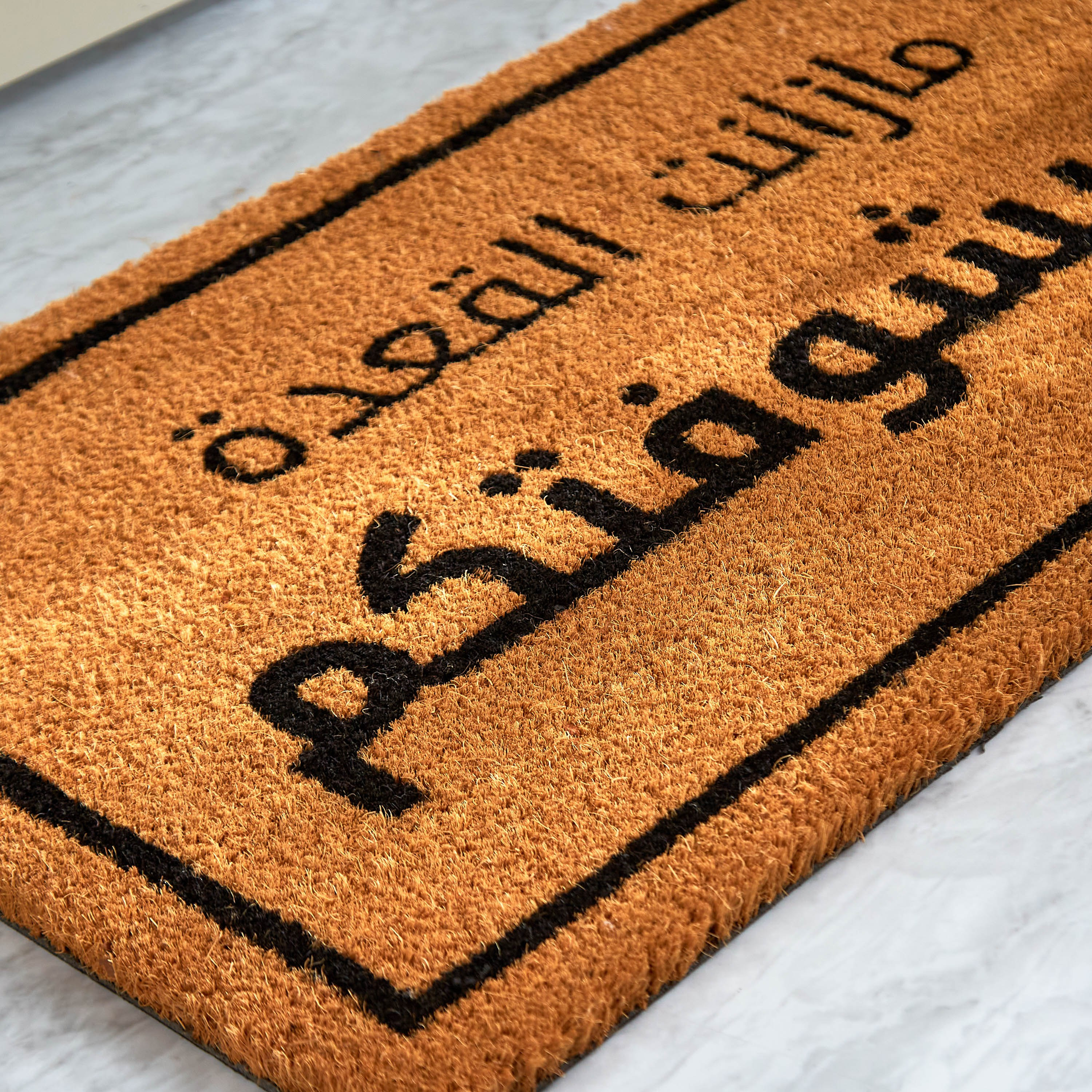 سجادة باب من ألياف جوز الهند بطبعات عربية - 40x75 سم-hbxhomeware-hbxlivingroom-image-3