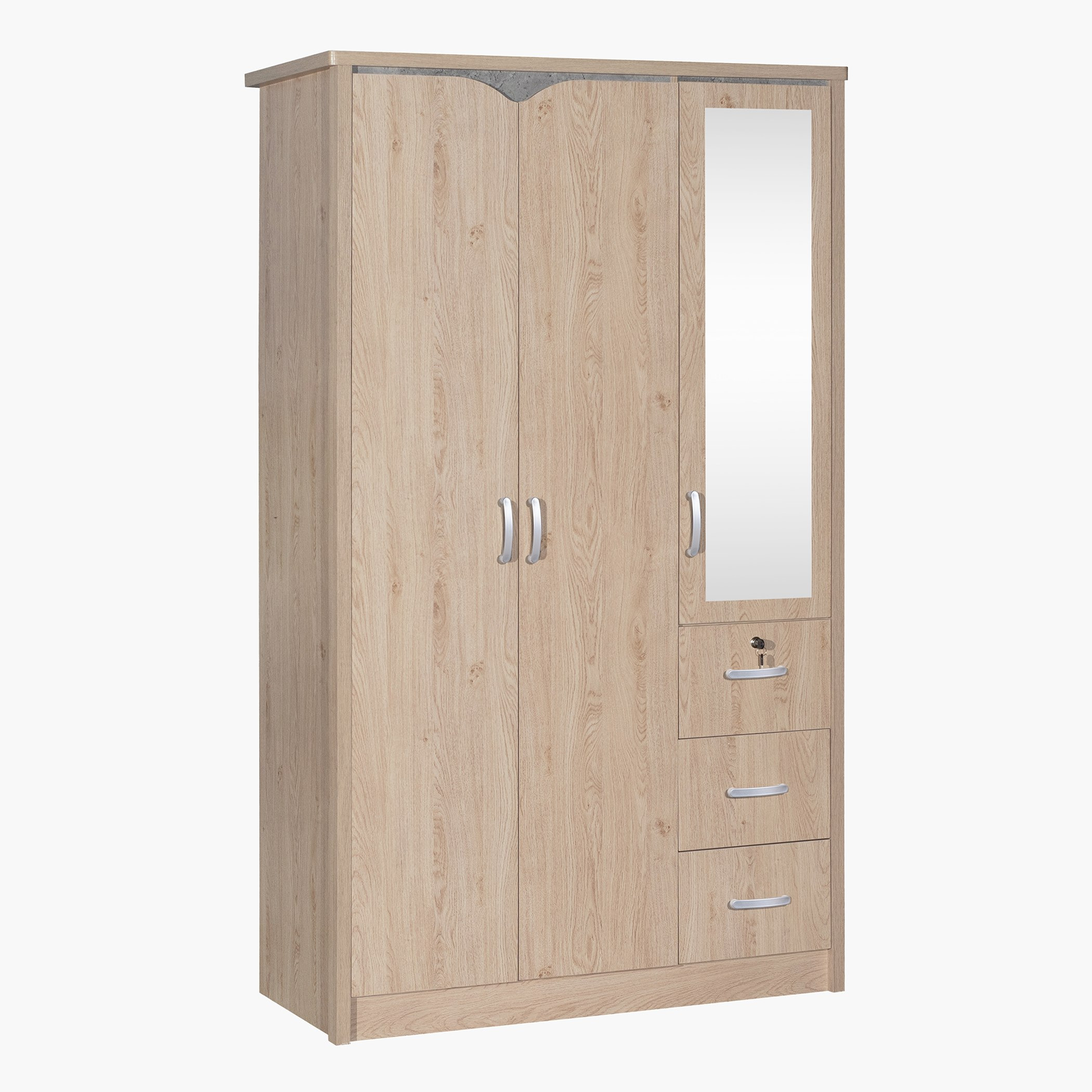 Wooden almirah deals 3 door