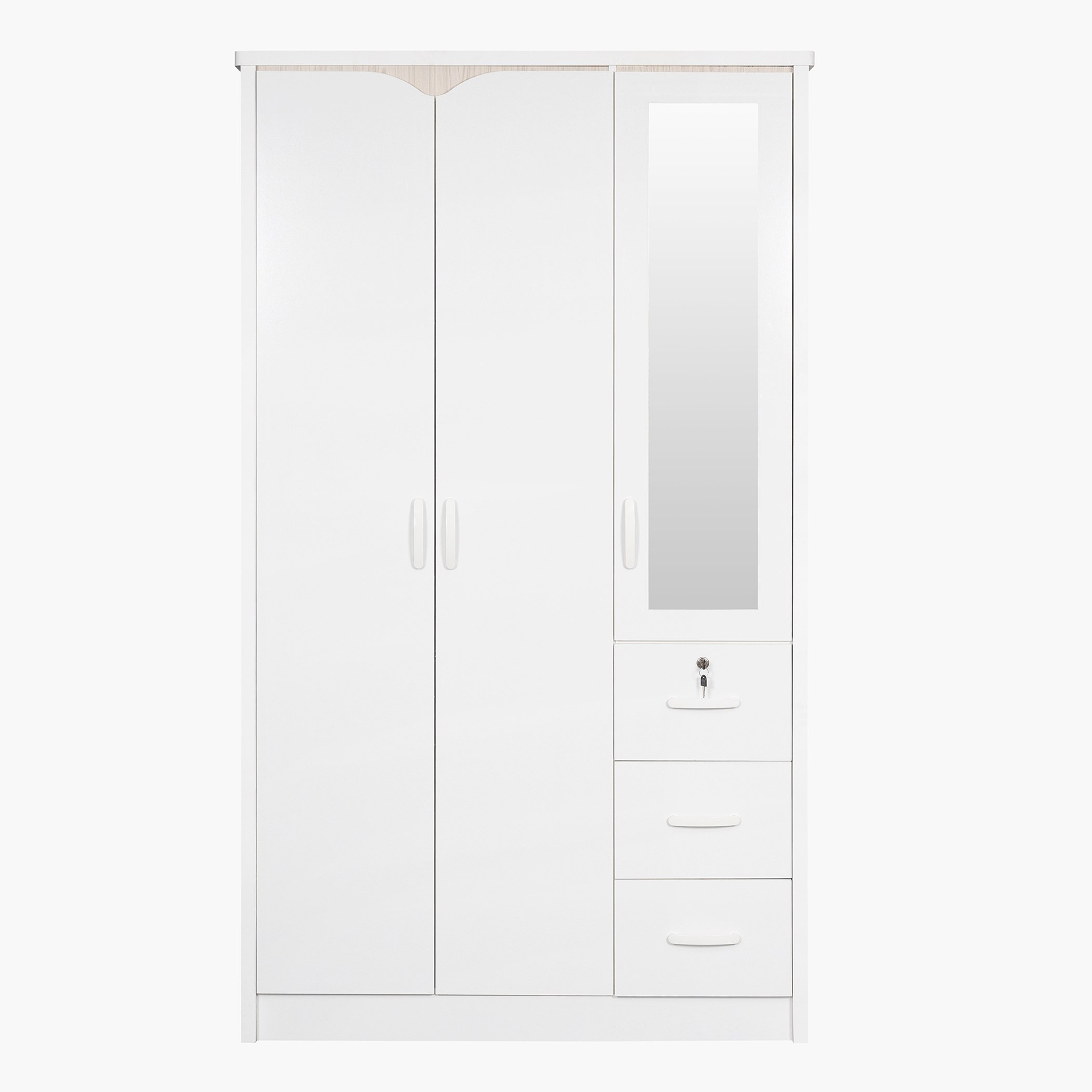 خزانة ملابس 3 أبواب و3 أدراج بمرآة وقفل - فيجي من موڤو-hbxfurniture-wardrobes-image-2