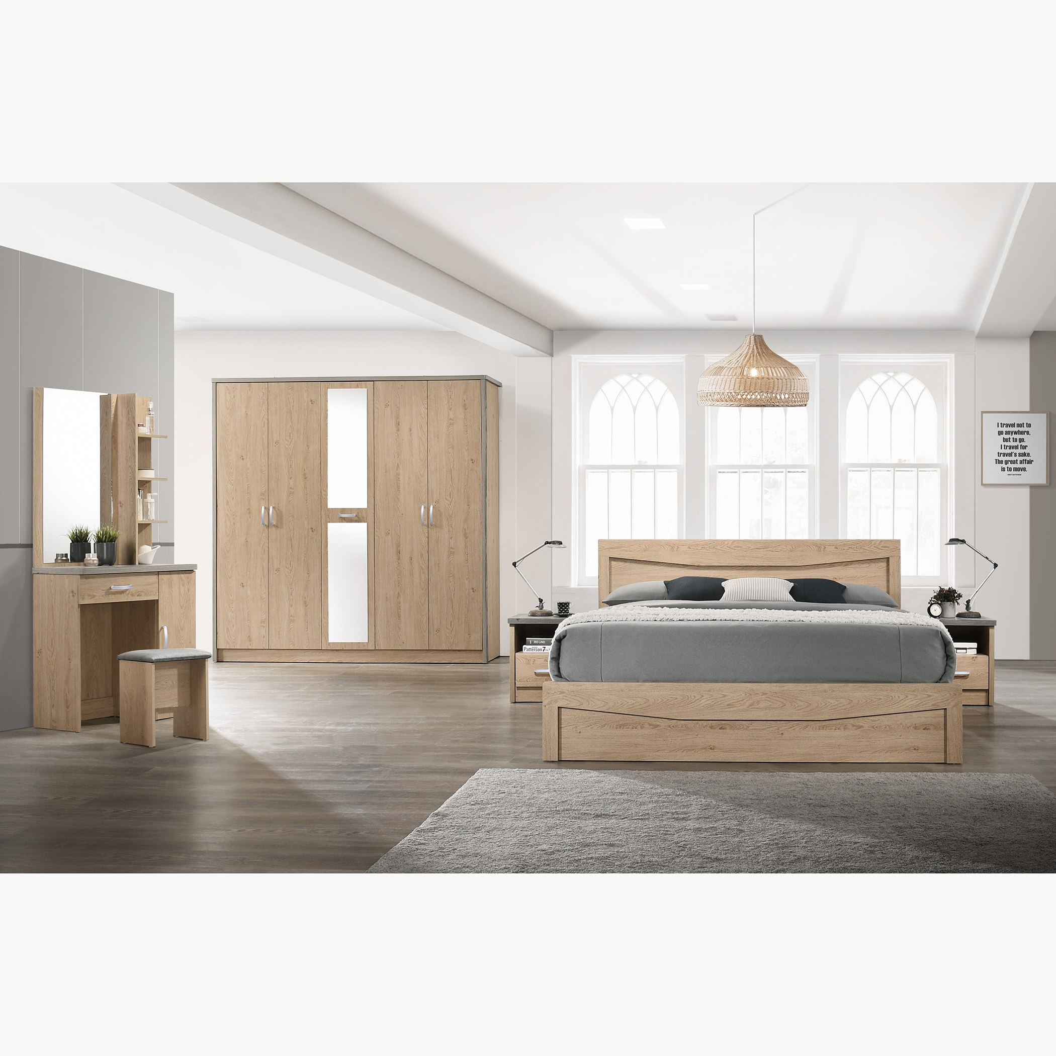 خزانة ملابس 5 أبواب مع مرآة - كريسنت من موڤو-hbxfurniture-wardrobes-image-11