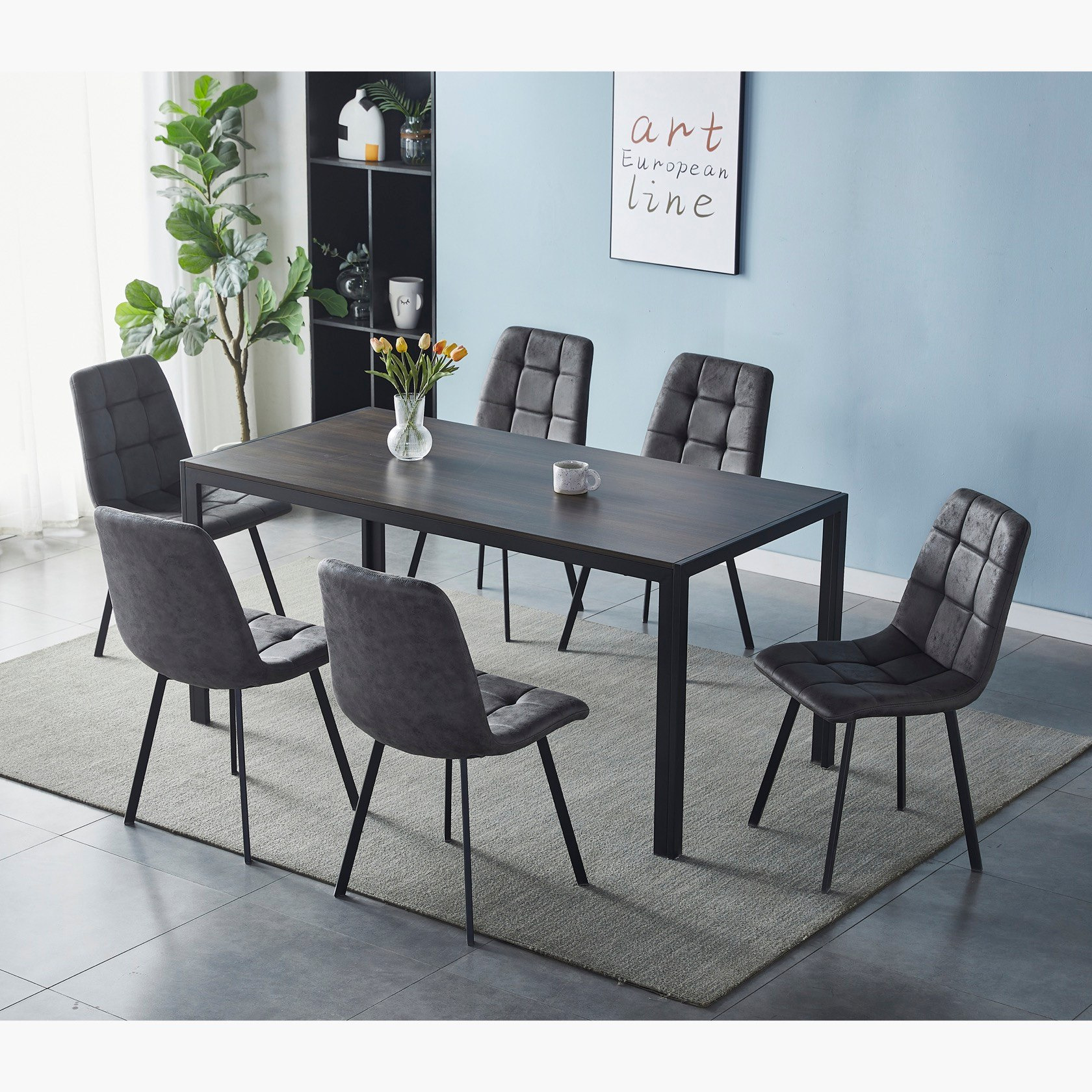 Buy Goyard 6 Seater Dining Set Online in UAE Homebox