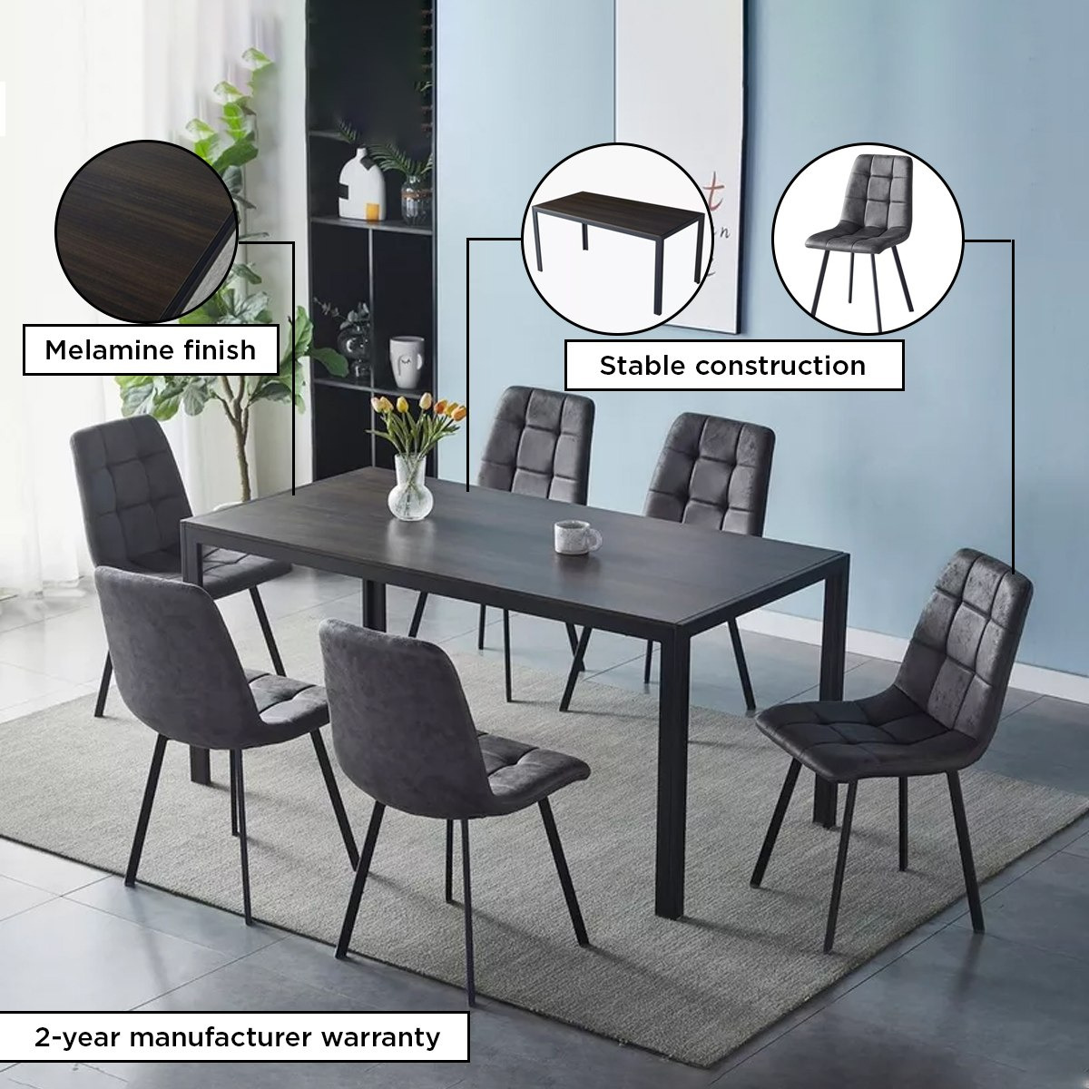طقم سفرة 6 مقاعد من جويارد-hbxfurniture-diningtablesandsets-diningsets-sixseater-image-4