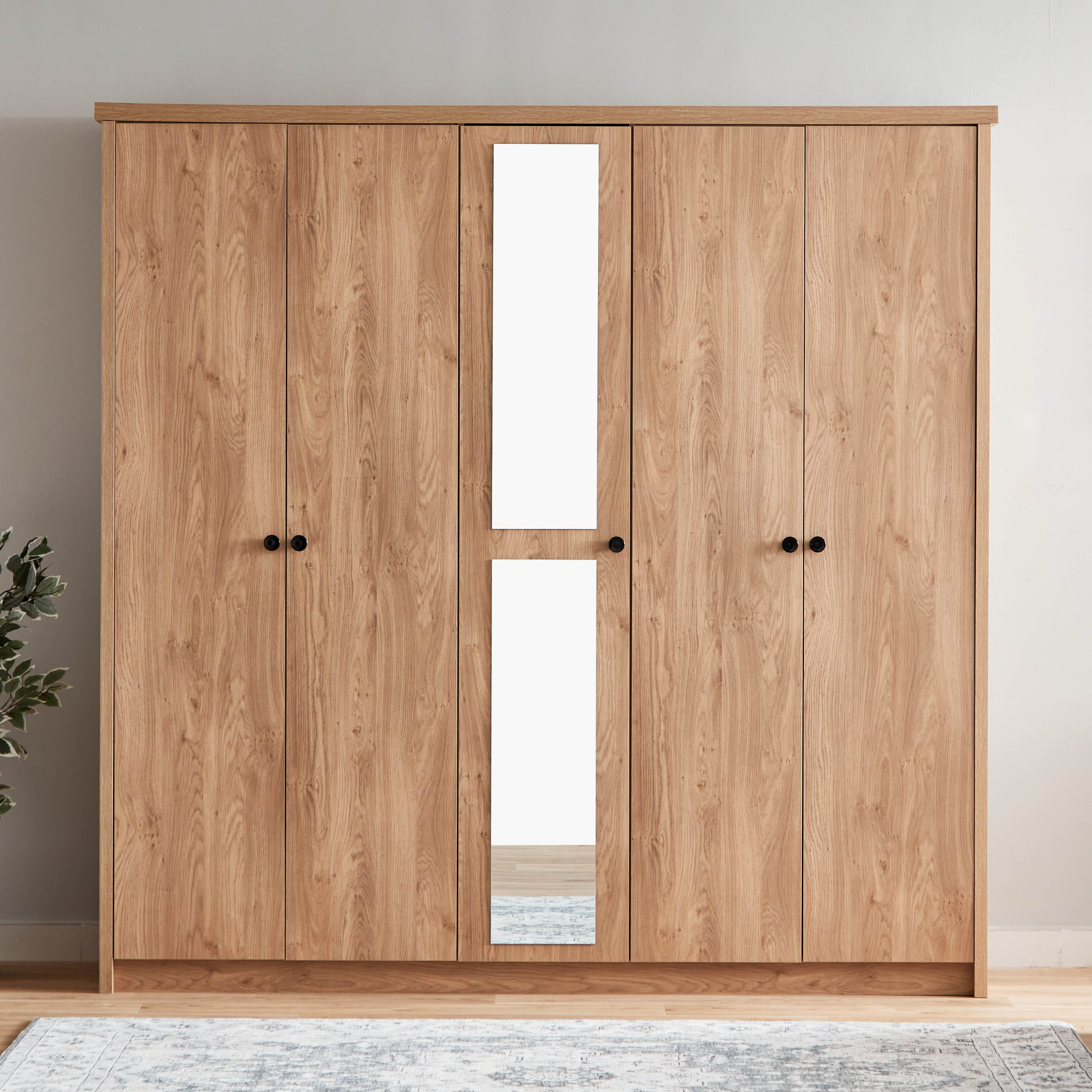خزانة ملابس 5 أبواب بمرآة من بريدج-hbxfurniture-wardrobes-image-2