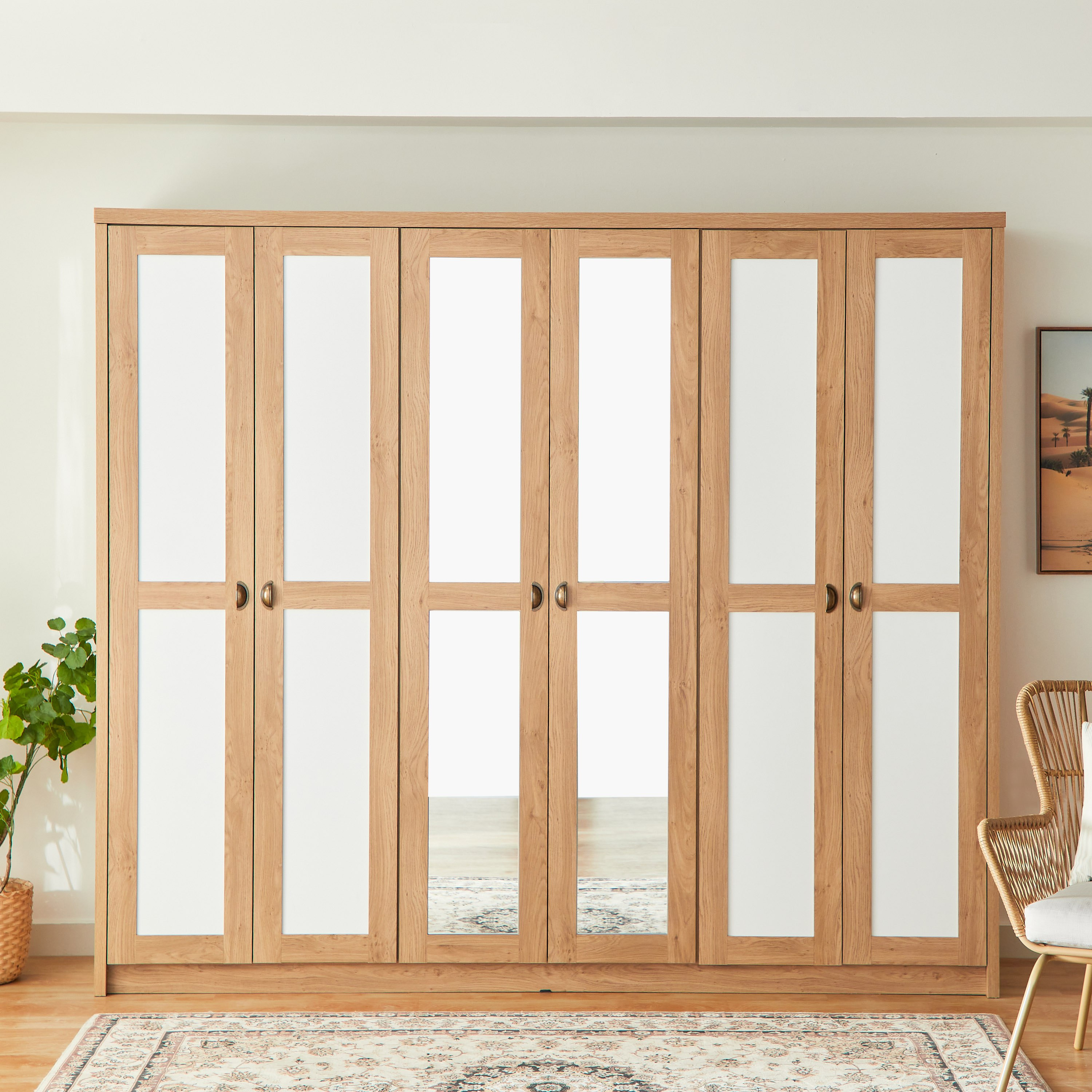 خزانة ملابس 6 أبواب ومرآة من أكسفورد-hbxfurniture-wardrobes-image-2