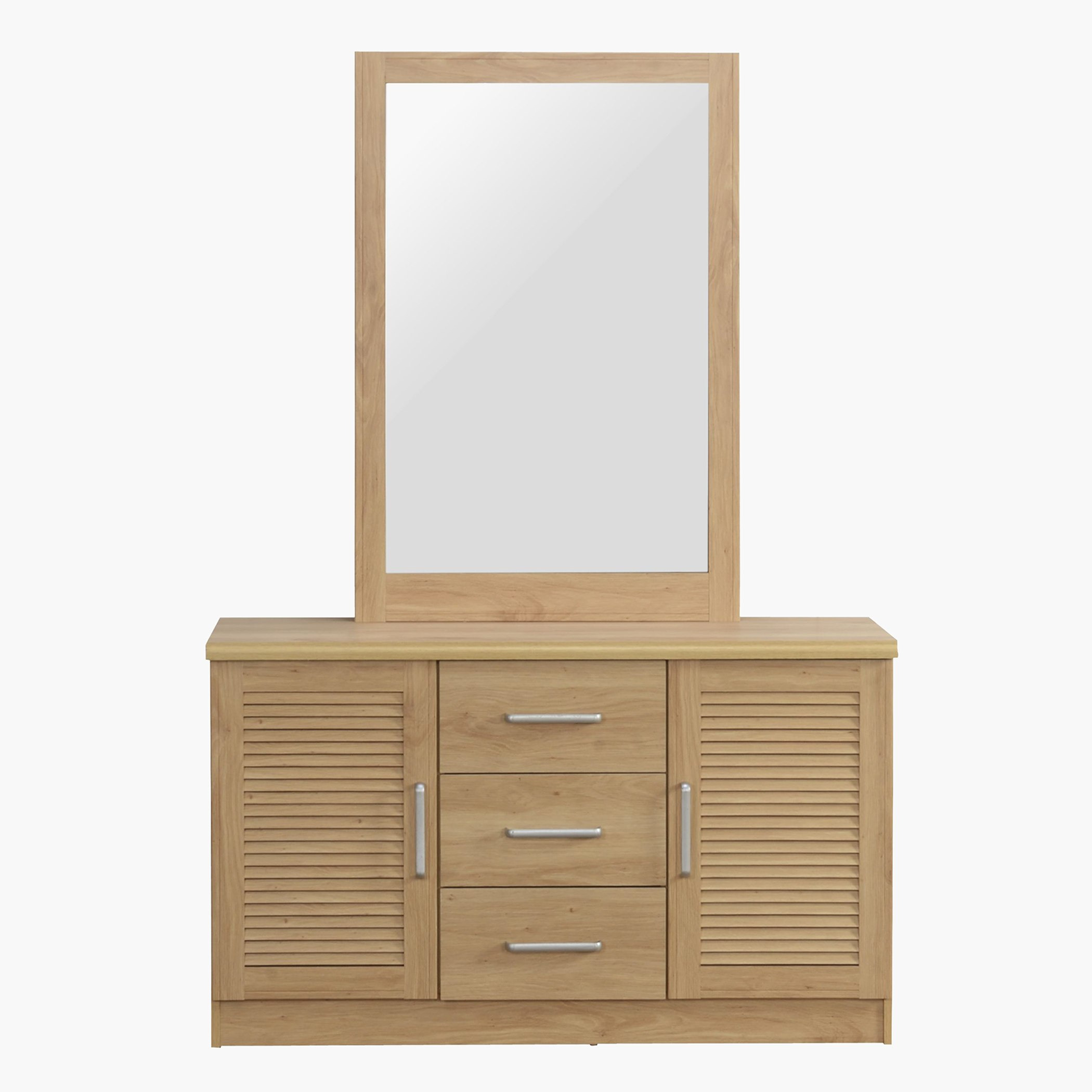 طاولة تزيين رئيسية بثلاثة أدراج وبابين مع مرآة من بان-hbxfurniture-bedroom-dressersandmirrors-image-4