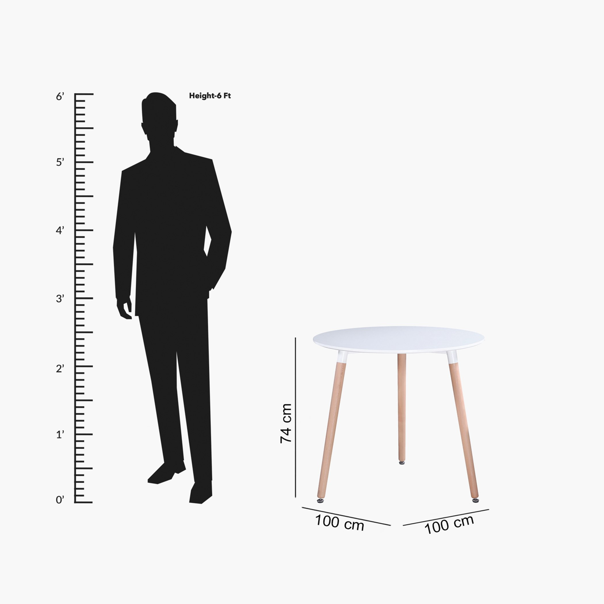 طاولة سفرة مستديرة لـ4 مقاعد من توتو-hbxfurniture-diningtablesandsets-diningtables-fourseater-image-6