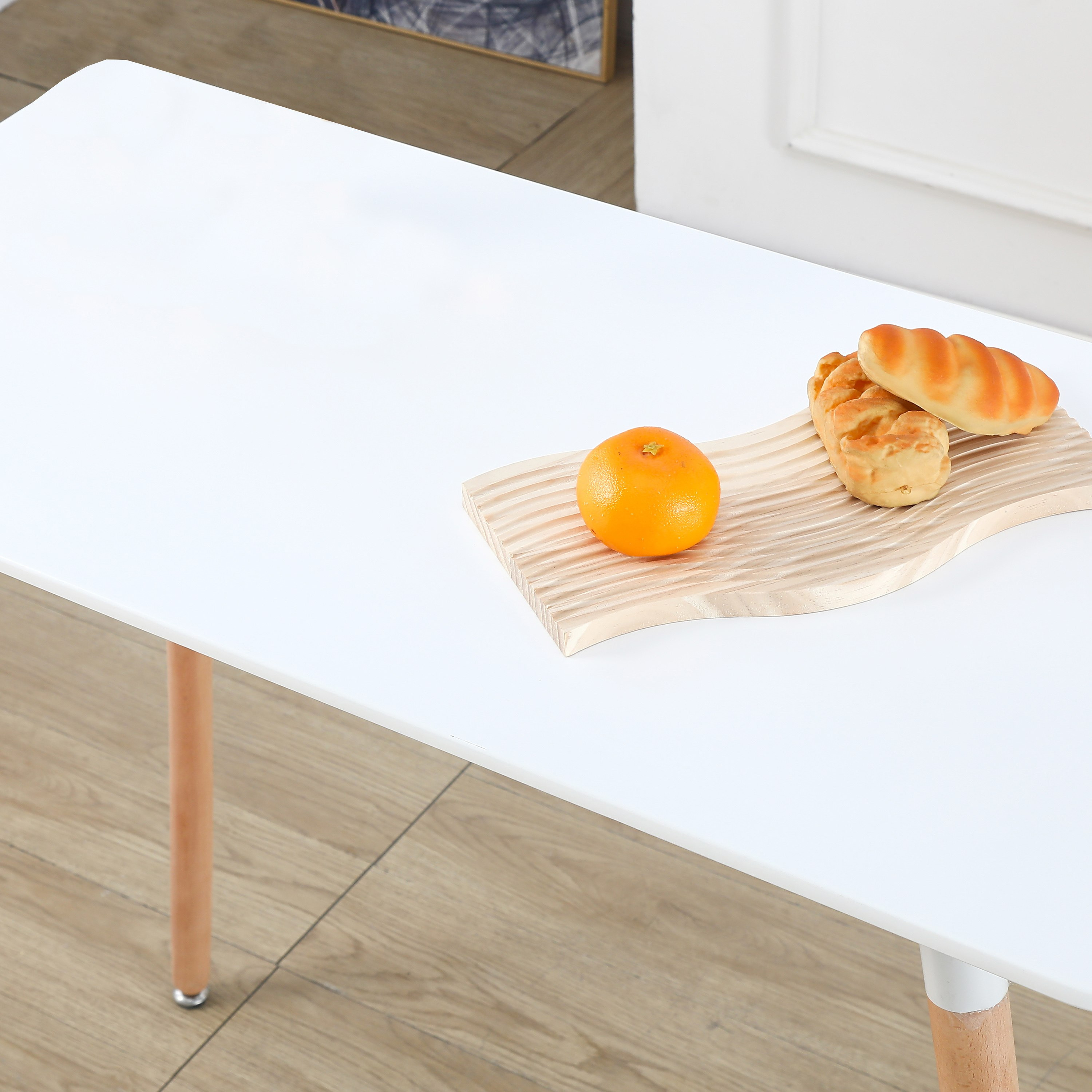 Toto 4-Seater High Dining Table with Solid Wood Legs-hbxfurniture-diningtablesandsets-diningtables-fourseater-image-3