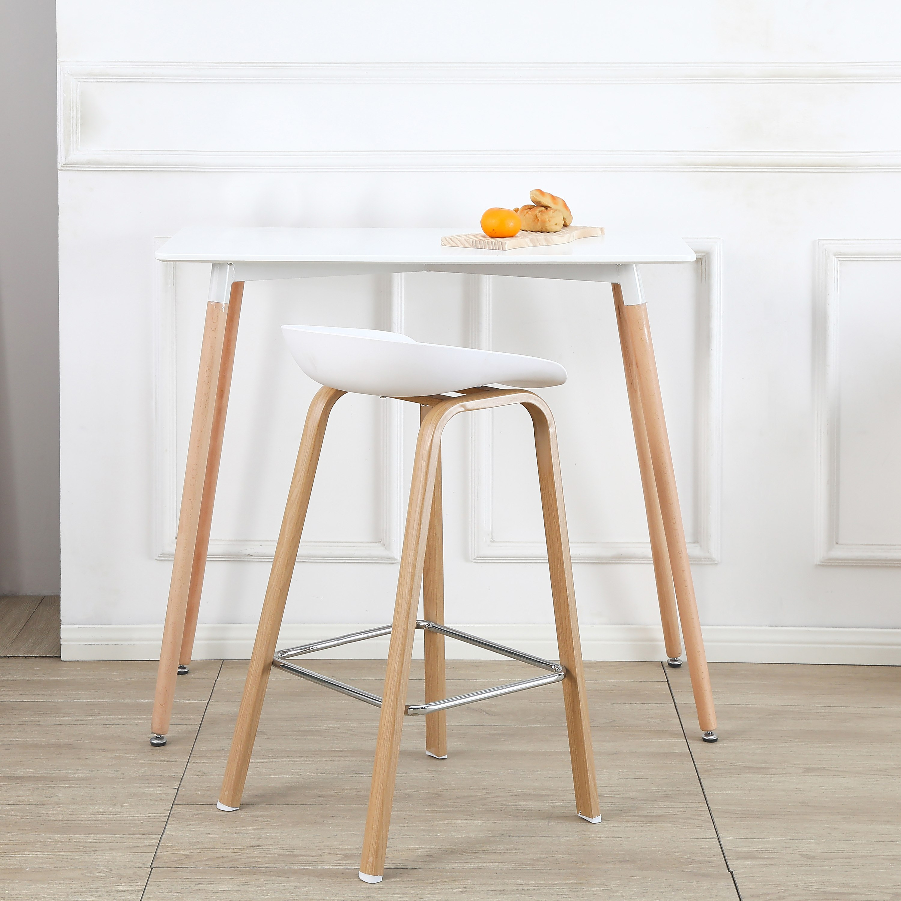 Toto 4-Seater High Dining Table with Solid Wood Legs-hbxfurniture-diningtablesandsets-diningtables-fourseater-image-7