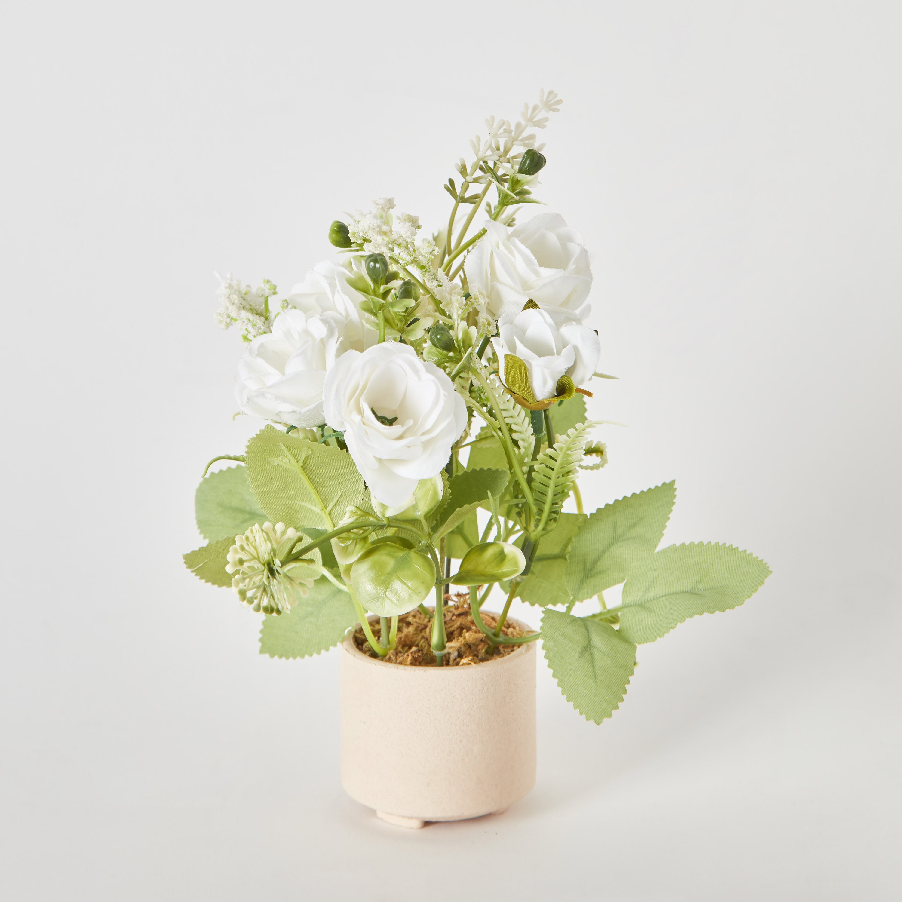 أزهار وبراعم مع أوراق شجر داخل إناء زرع تراكوتا من أليسا - 17 سم-hbxdecorandfurnishings-homeaccessories-artificialflowersandplants-image-5