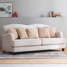 Pitsburg 3-Seater Fabric Sofa with 5 Cushions