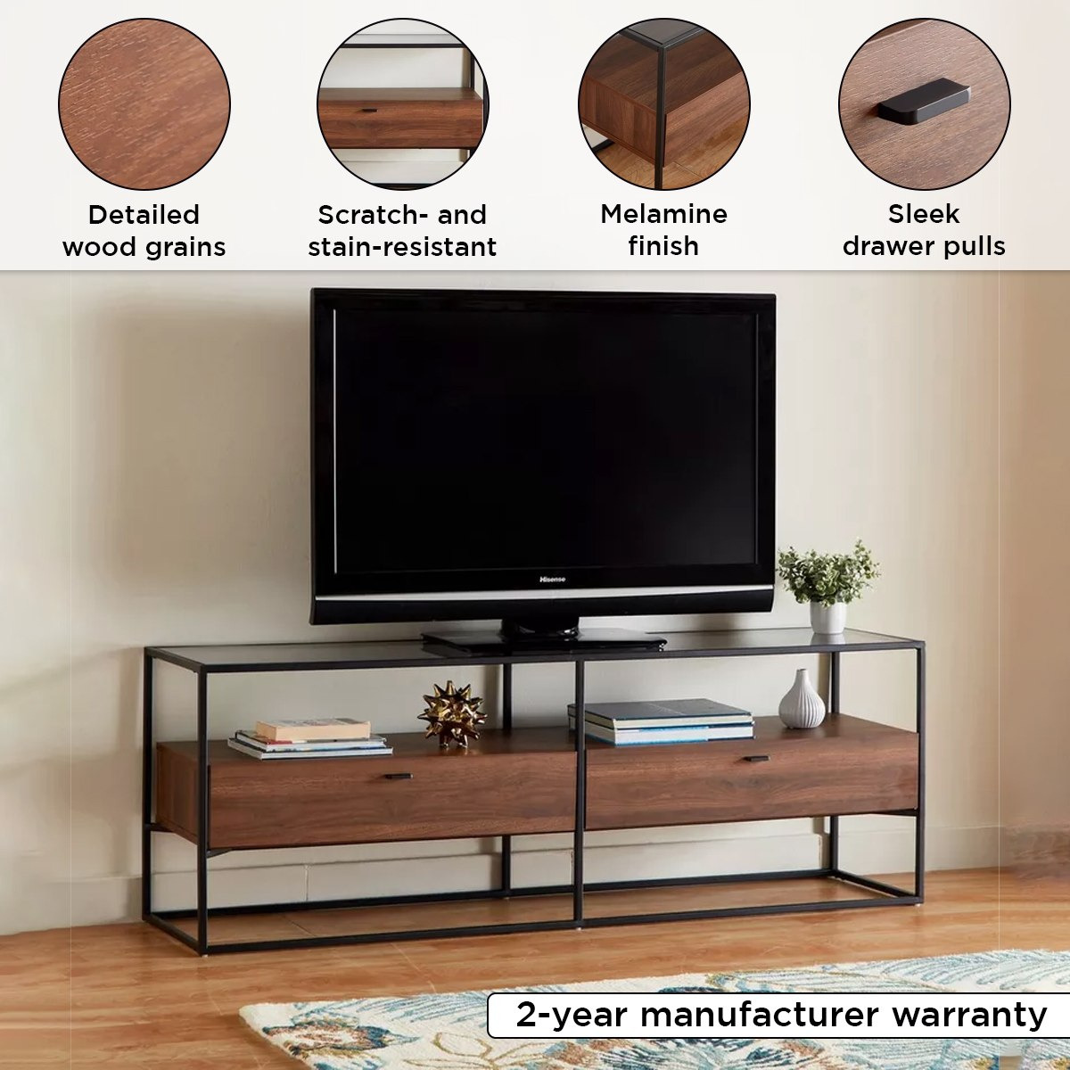 Ruby 1.6 Metre Glass Top TV Unit for TVs up to 70 inches-hbxlivingroom-mediaunitsandstorage-tvunits-image-4