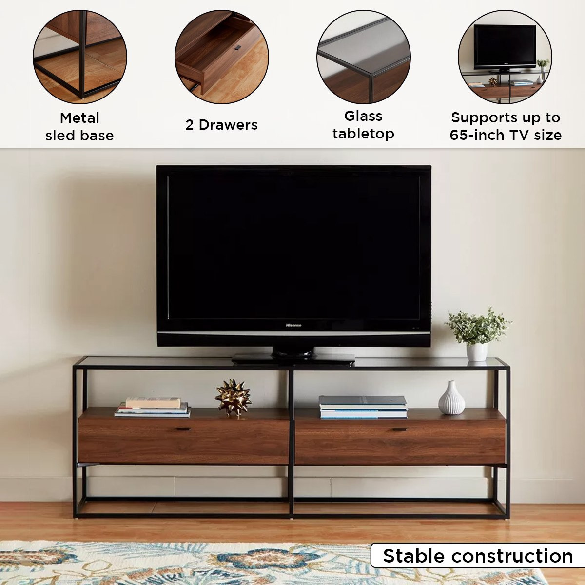 Ruby 1.6 Metre Glass Top TV Unit for TVs up to 70 inches-hbxlivingroom-mediaunitsandstorage-tvunits-image-5