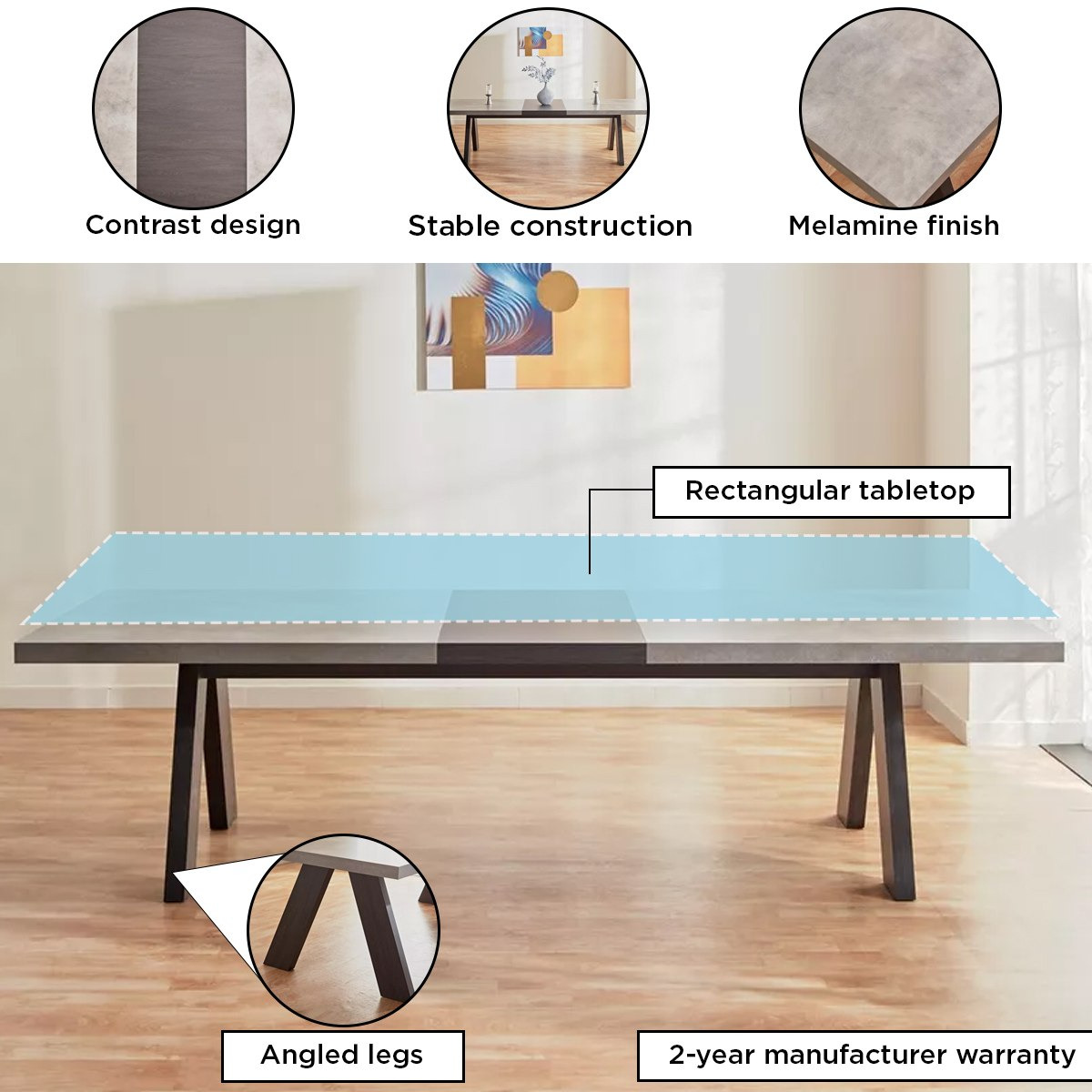 طاولة سفرة لوكس 12 مقعد من مانهاتن-hbxfurniture-diningtablesandsets-diningtables-twelveseater-image-5