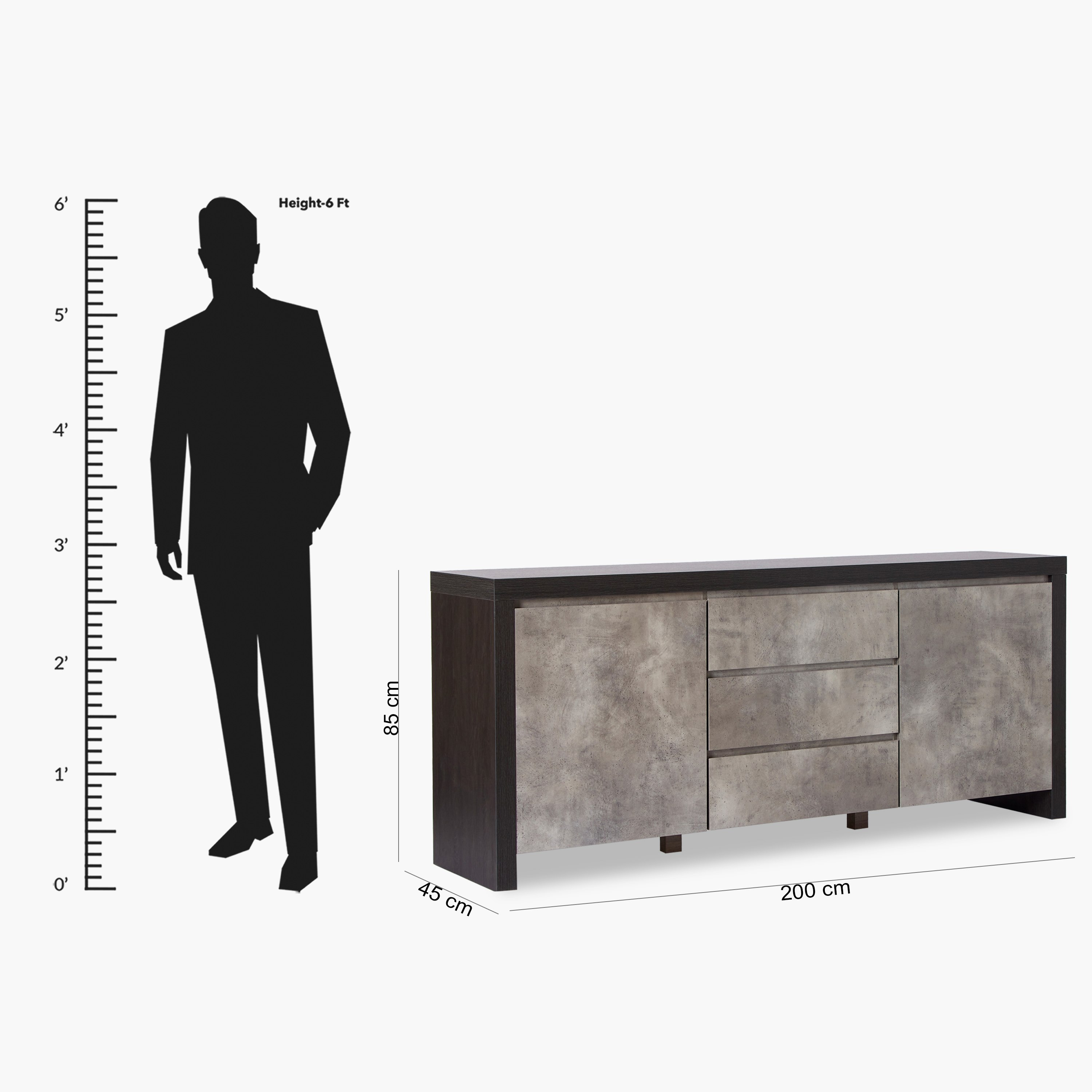 وحدة جانبية بـ3 أدراج وبابين - مانهاتن لوكس-hbxfurniture-diningroom-buffetsandsideboards-image-12