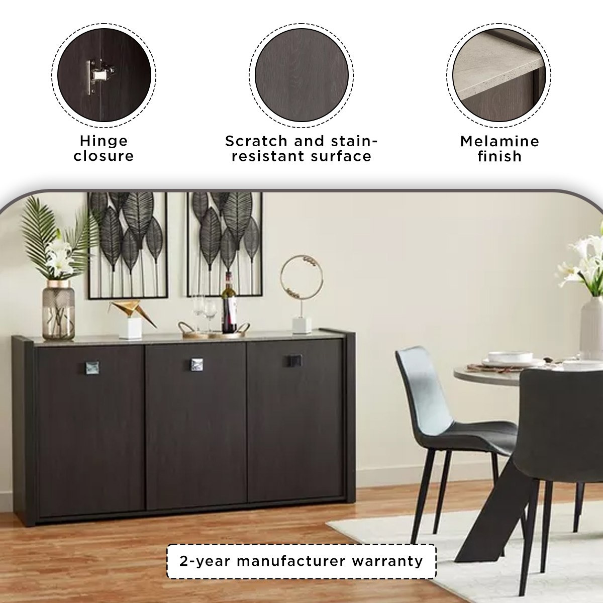 Cambridge 3-Door Sideboard Buffet-hbxfurniture-diningroom-buffetsandsideboards-image-4