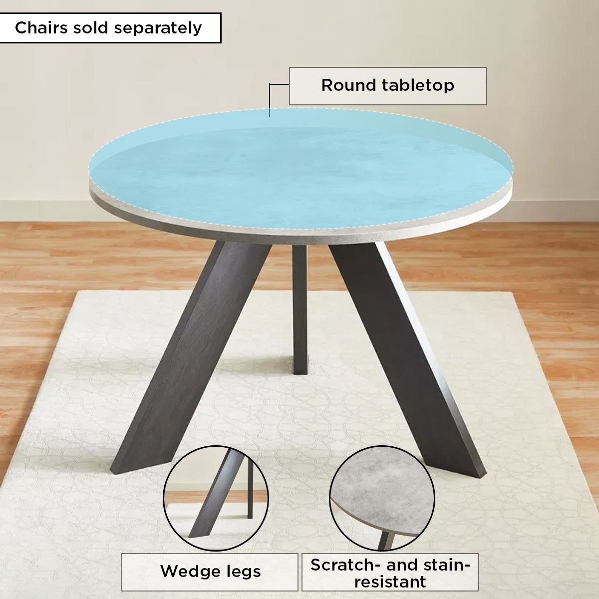 طاولة سفرة مستديرة لـ4 مقاعد من كامبريدج-hbxfurniture-diningtablesandsets-diningtables-fourseater-image-5