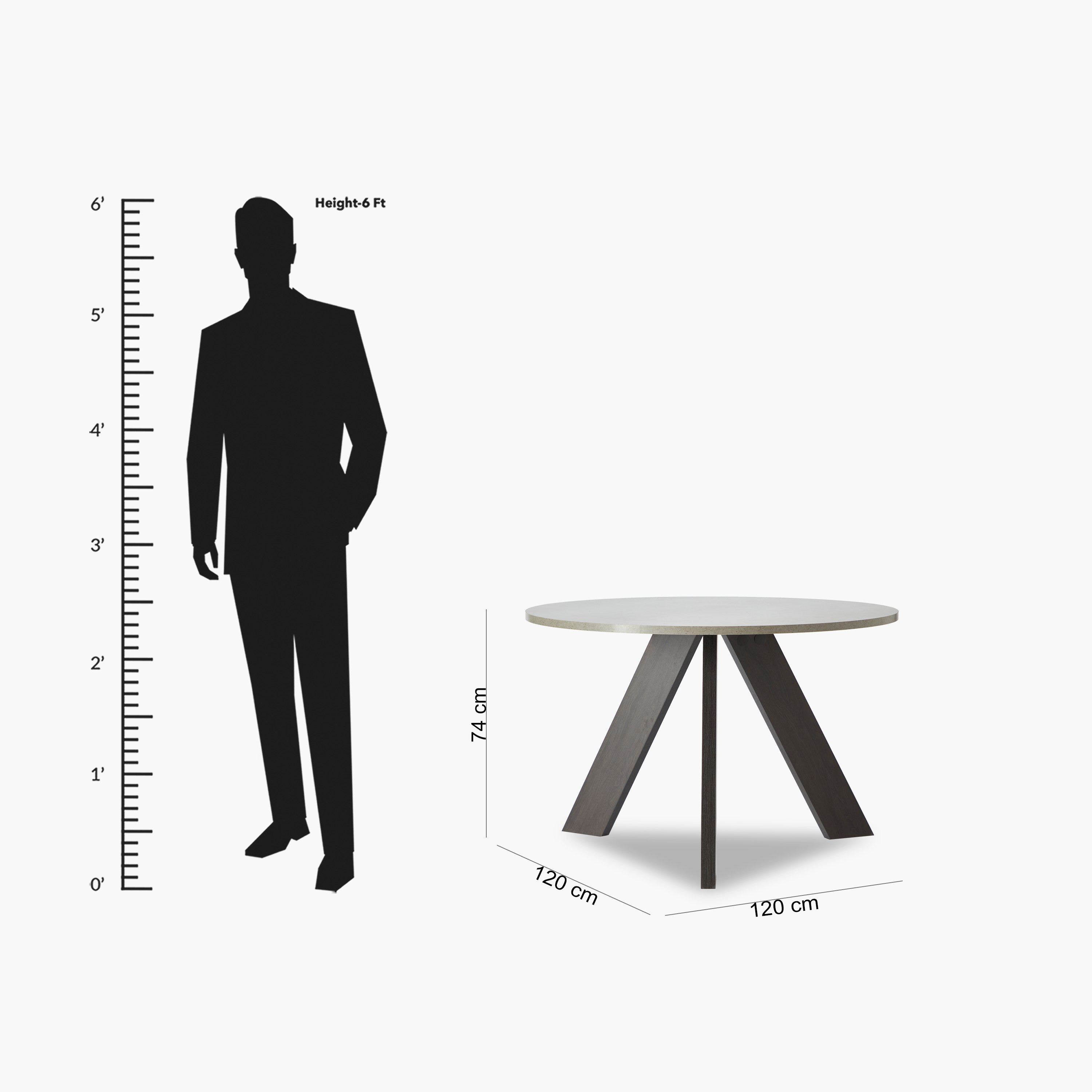 طاولة سفرة مستديرة لـ4 مقاعد من كامبريدج-hbxfurniture-diningtablesandsets-diningtables-fourseater-image-11