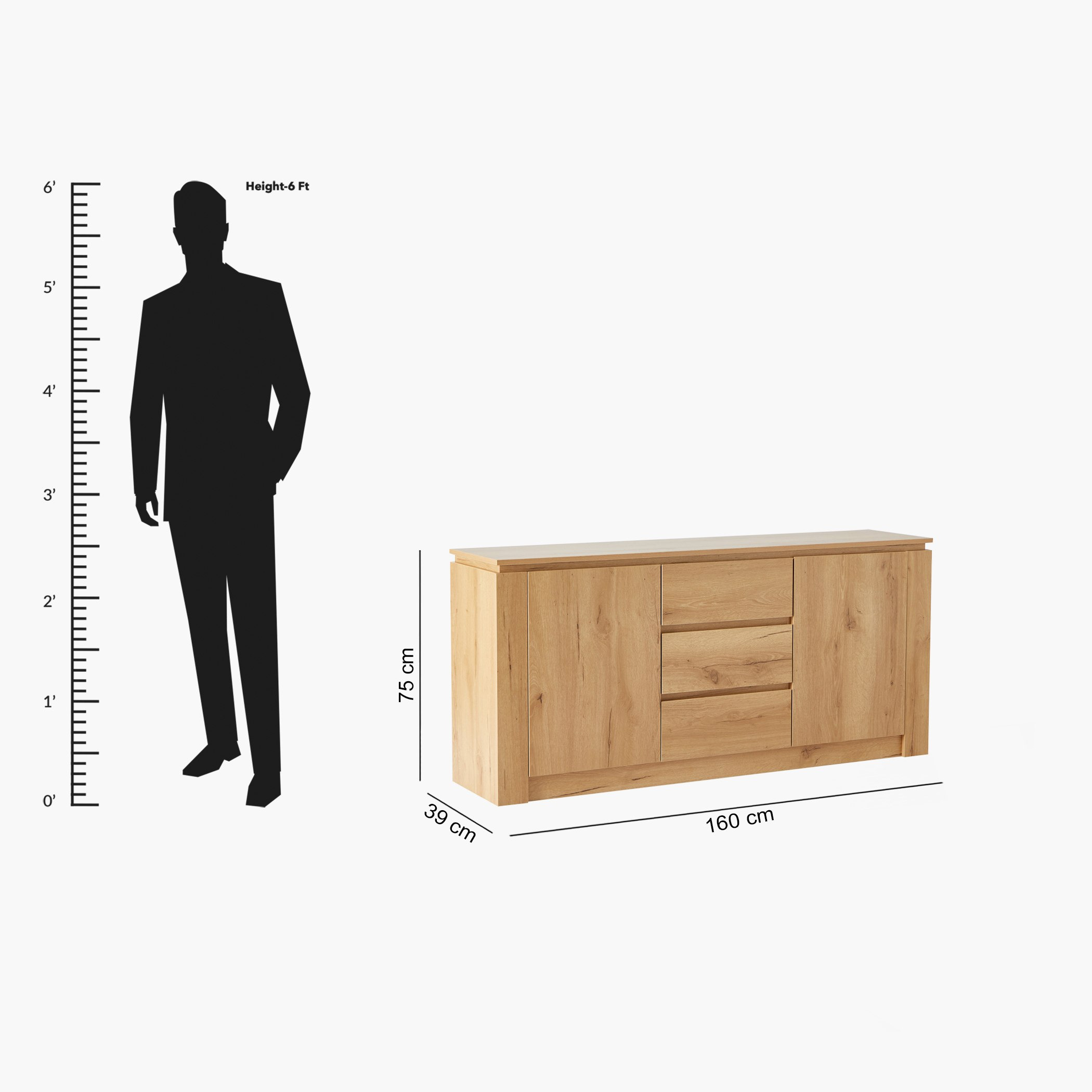 Bali 3-Drawer Sideboard Buffet with 2 Doors-hbxfurniture-diningroom-buffetsandsideboards-image-16