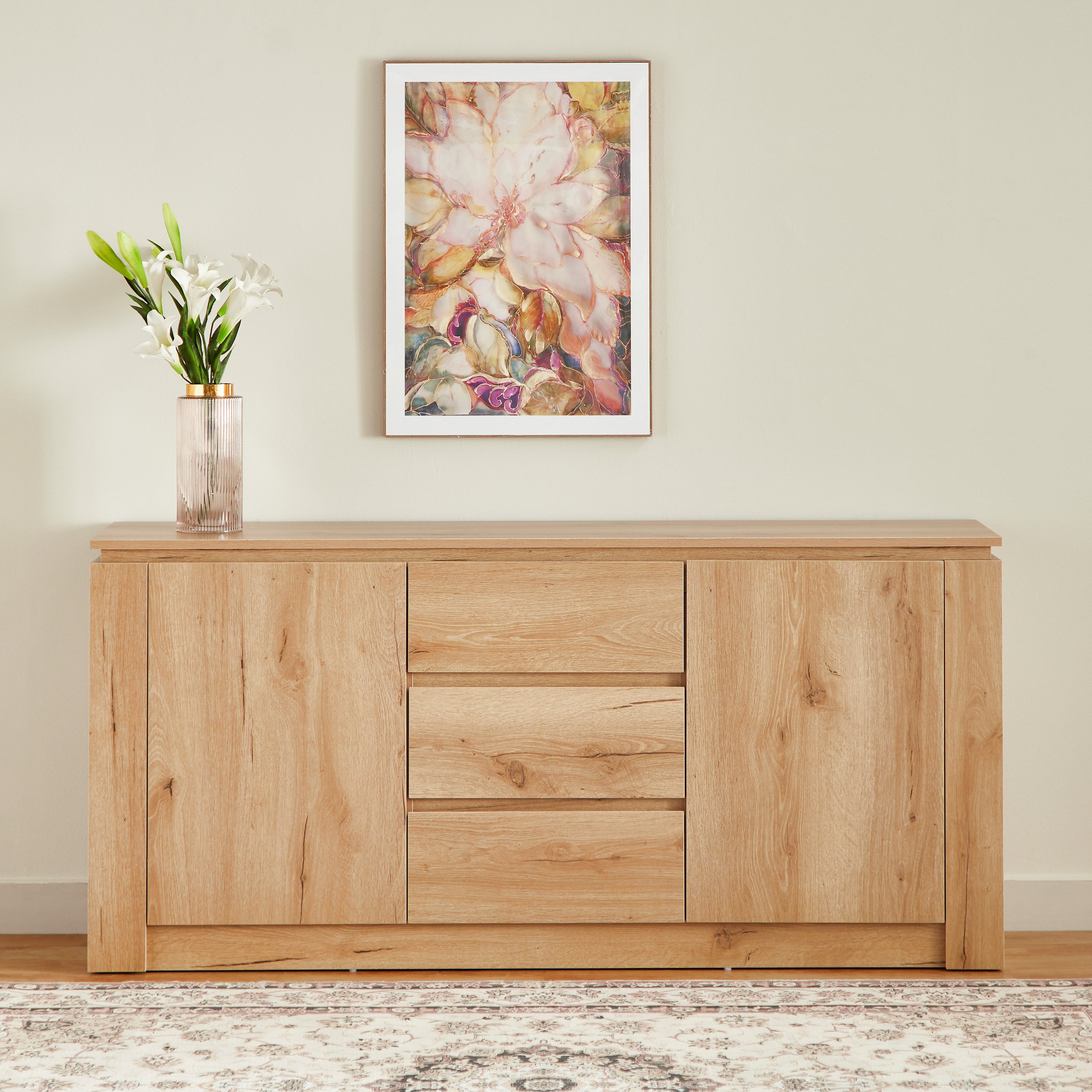 Bali 3-Drawer Sideboard Buffet with 2 Doors-hbxfurniture-diningroom-buffetsandsideboards-image-2