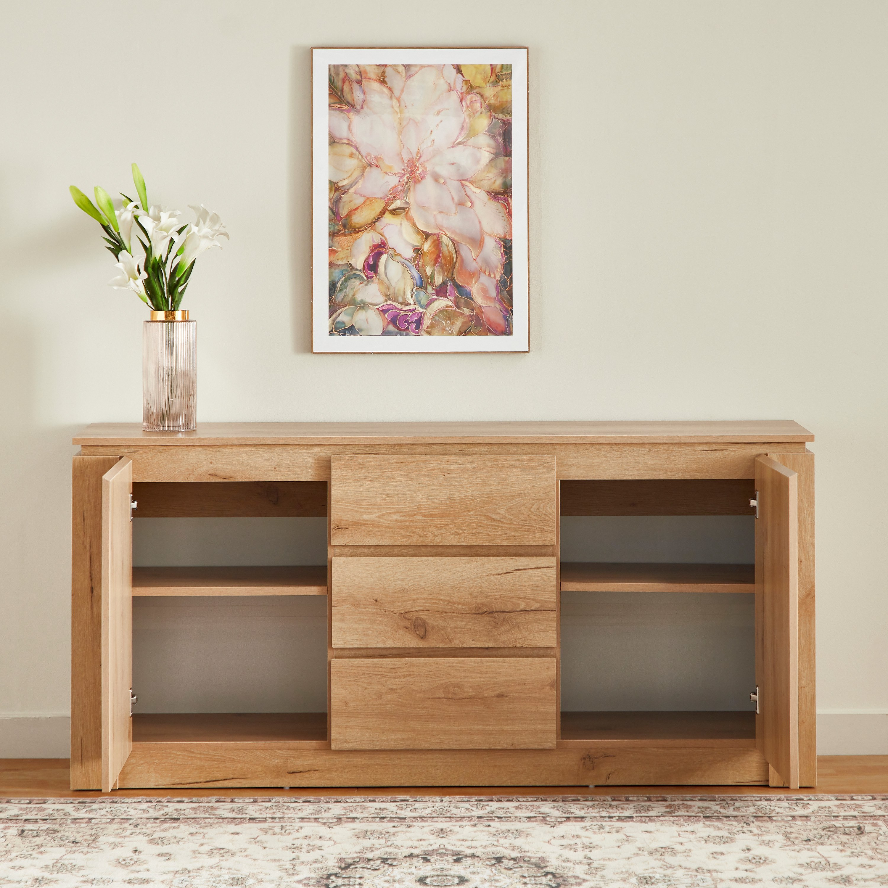 Bali 3-Drawer Sideboard Buffet with 2 Doors-hbxfurniture-diningroom-buffetsandsideboards-image-3