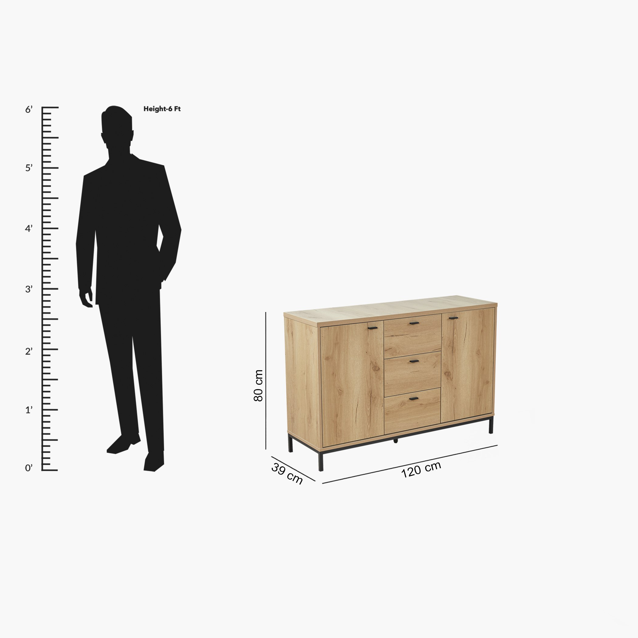 Urban 2-Door 3-Drawer Sideboard Buffet-hbxfurniture-diningroom-buffetsandsideboards-image-10