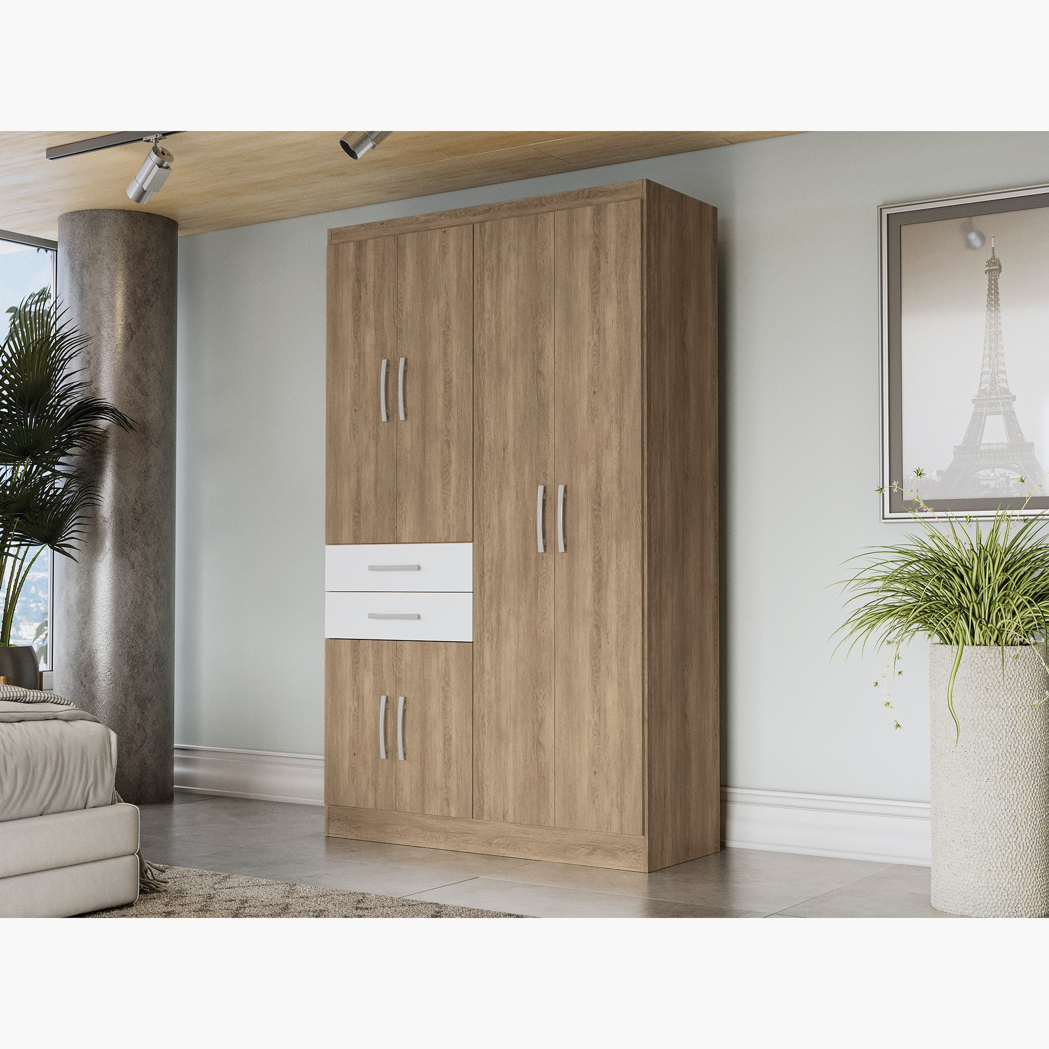 خزانة ملابس 6 أبواب ودرجين - فورتاليزا لويس من موڤو-hbxfurniture-wardrobes-image-1