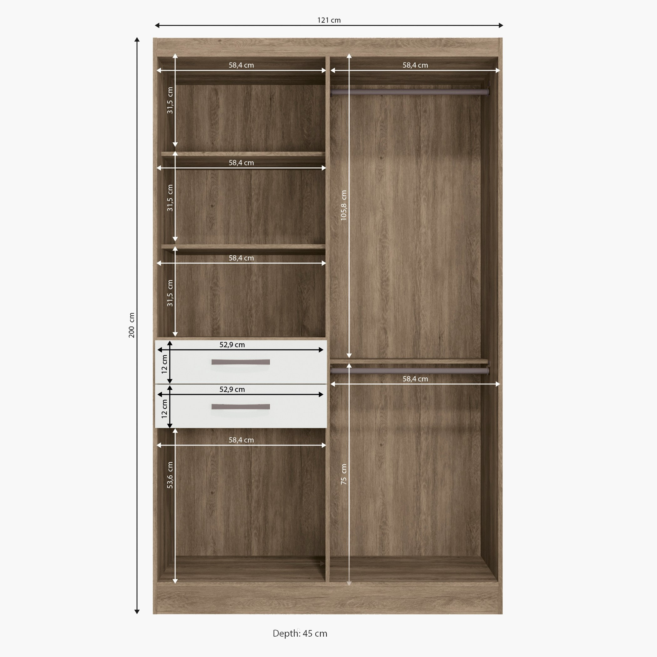 خزانة ملابس 6 أبواب ودرجين - فورتاليزا لويس من موڤو-hbxfurniture-wardrobes-image-4