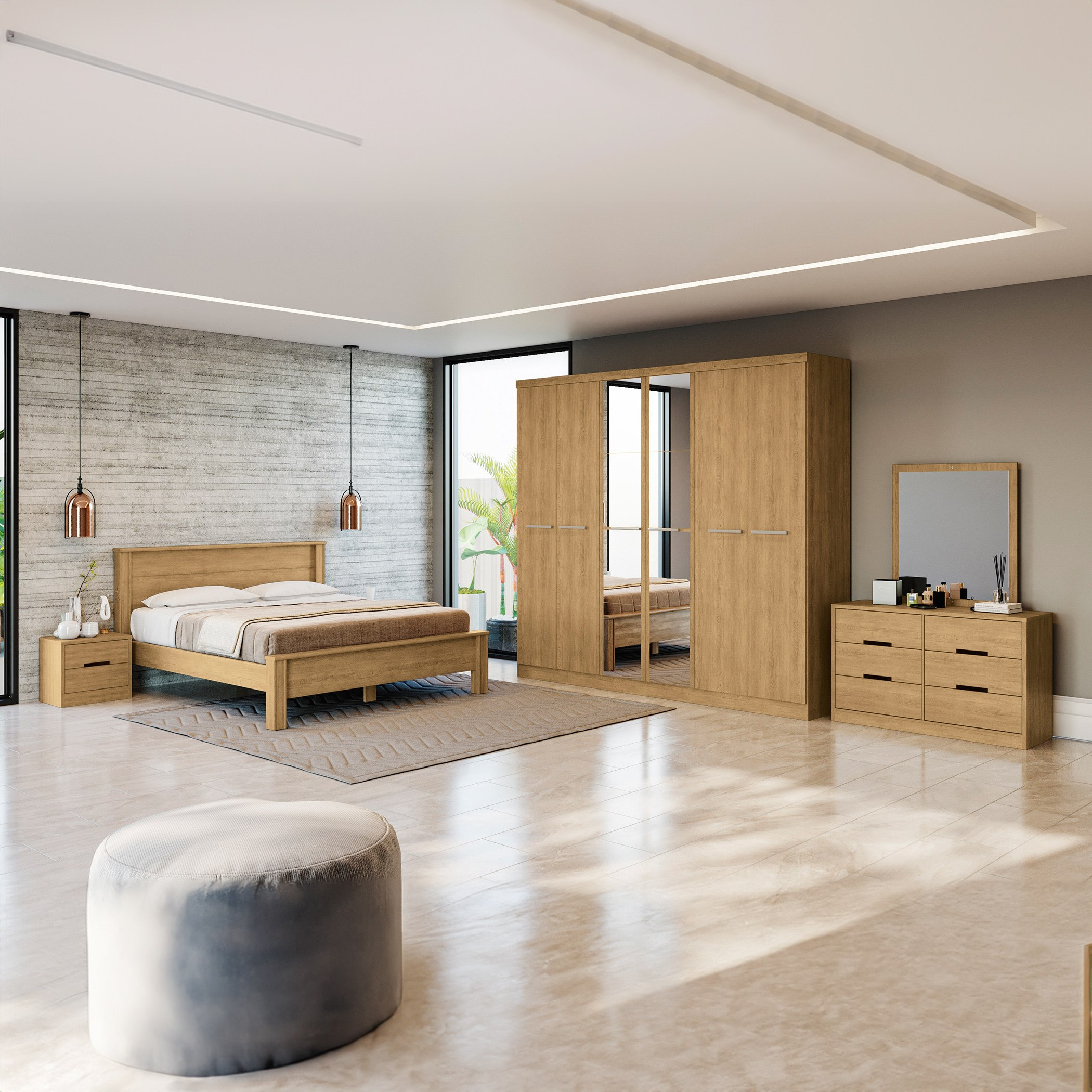 طاولة تزيين ماستر 6 أدراج دون مرآة من فورتاليزا-hbxfurniture-bedroom-dressersandmirrors-image-6