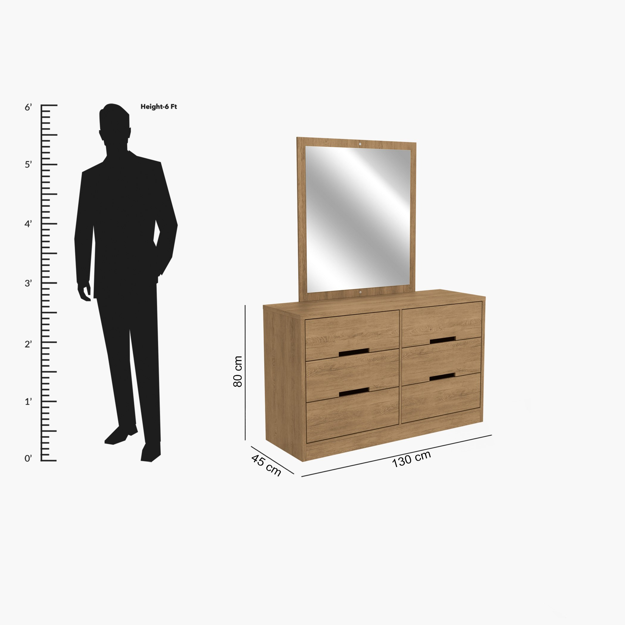 طاولة تزيين ماستر 6 أدراج دون مرآة من فورتاليزا-hbxfurniture-bedroom-dressersandmirrors-image-7
