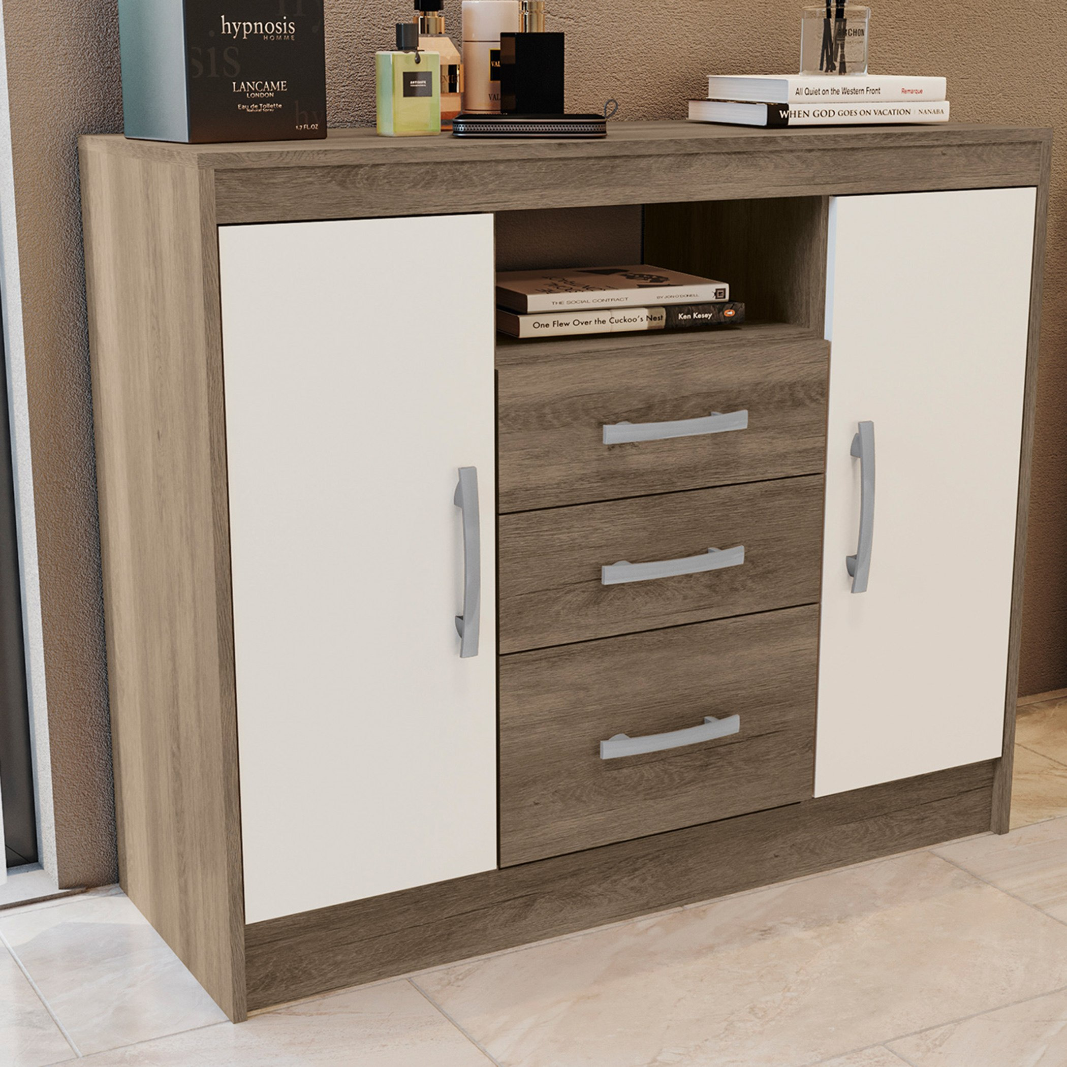طاولة تزيين صغيرة بـ3 أدراج مع بابين من فورتاليزا-hbxfurniture-kidsroom-kidsdressersandmirrors-image-1