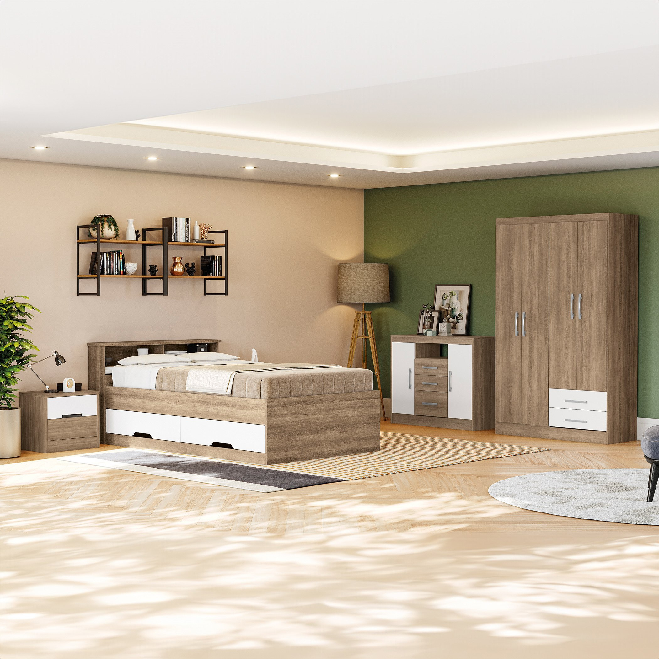 طاولة تزيين صغيرة بـ3 أدراج مع بابين من فورتاليزا-hbxfurniture-kidsroom-kidsdressersandmirrors-image-4