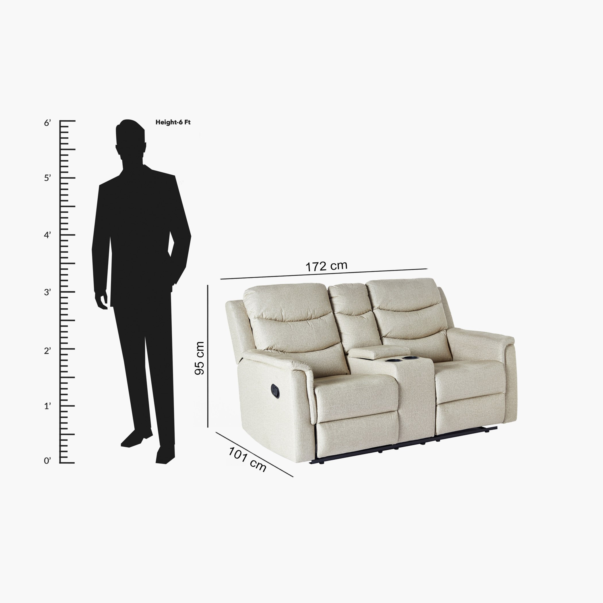 كنبة استرخاء قماش مقعدين مع طاولة كونسول وحامل أكواب من فاتيكان-hbxlivingroom-sofasandarmchairs-sofas-image-15