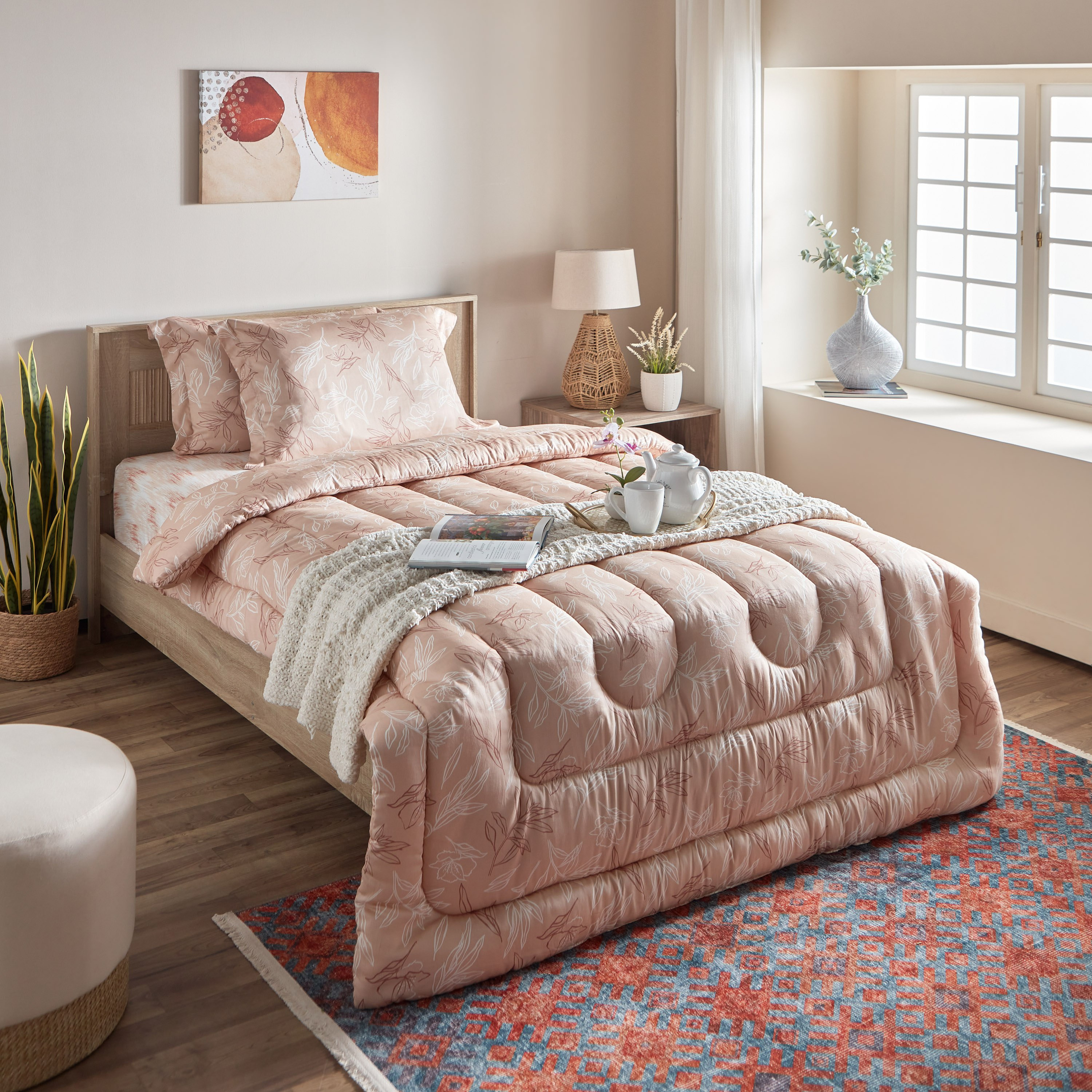طقم لحاف قطن مزدوج 3 قطع 210 خيط بطبعات من هاوستن - 160x220 سم-PROMO_HB_AE_B1G1_250925-image-8