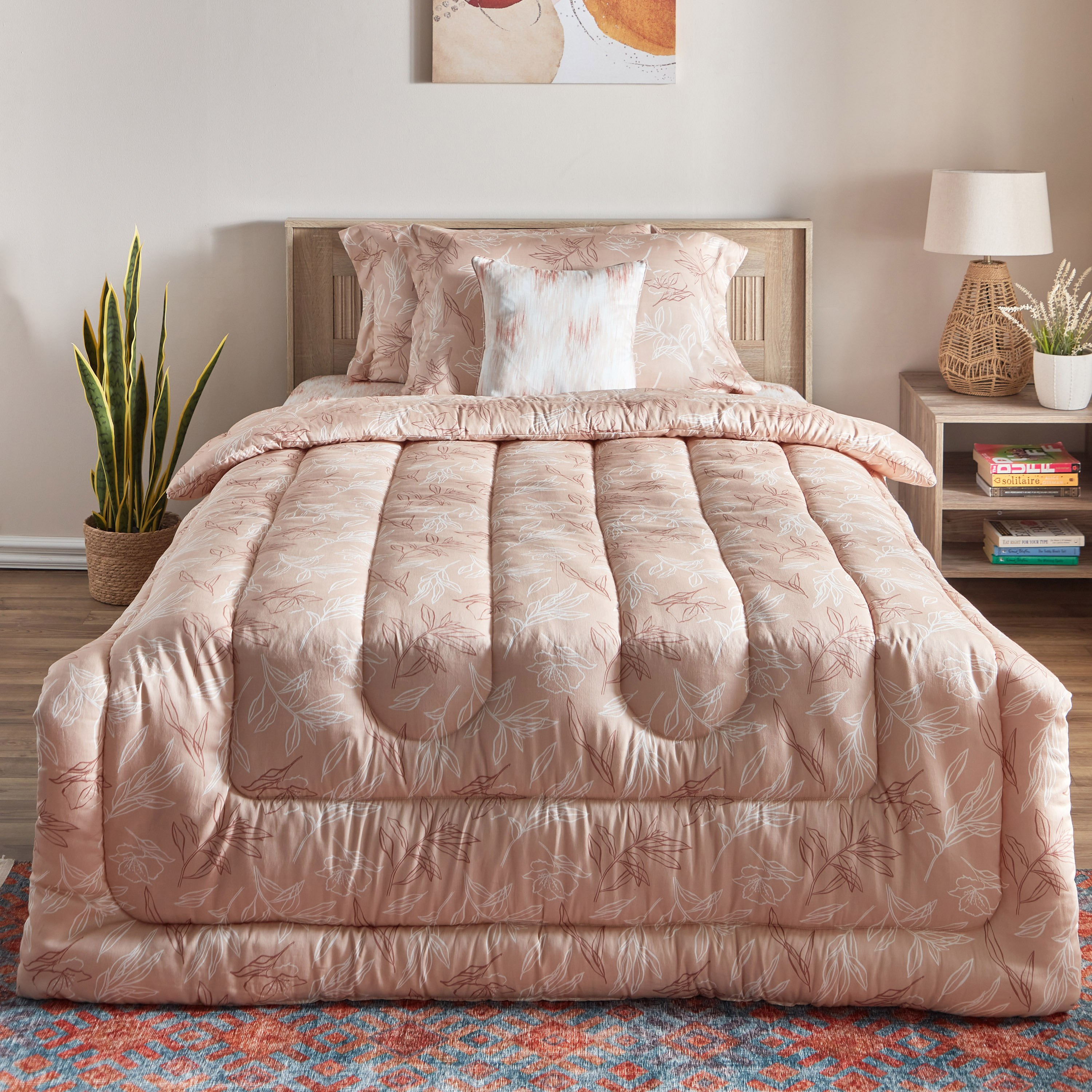 طقم لحاف قطن مزدوج 5 قطع بطبعات من هاوستون تريليوم - 160x220 سم-hbxhomeware-hbxdecorandfurnishings-image-2