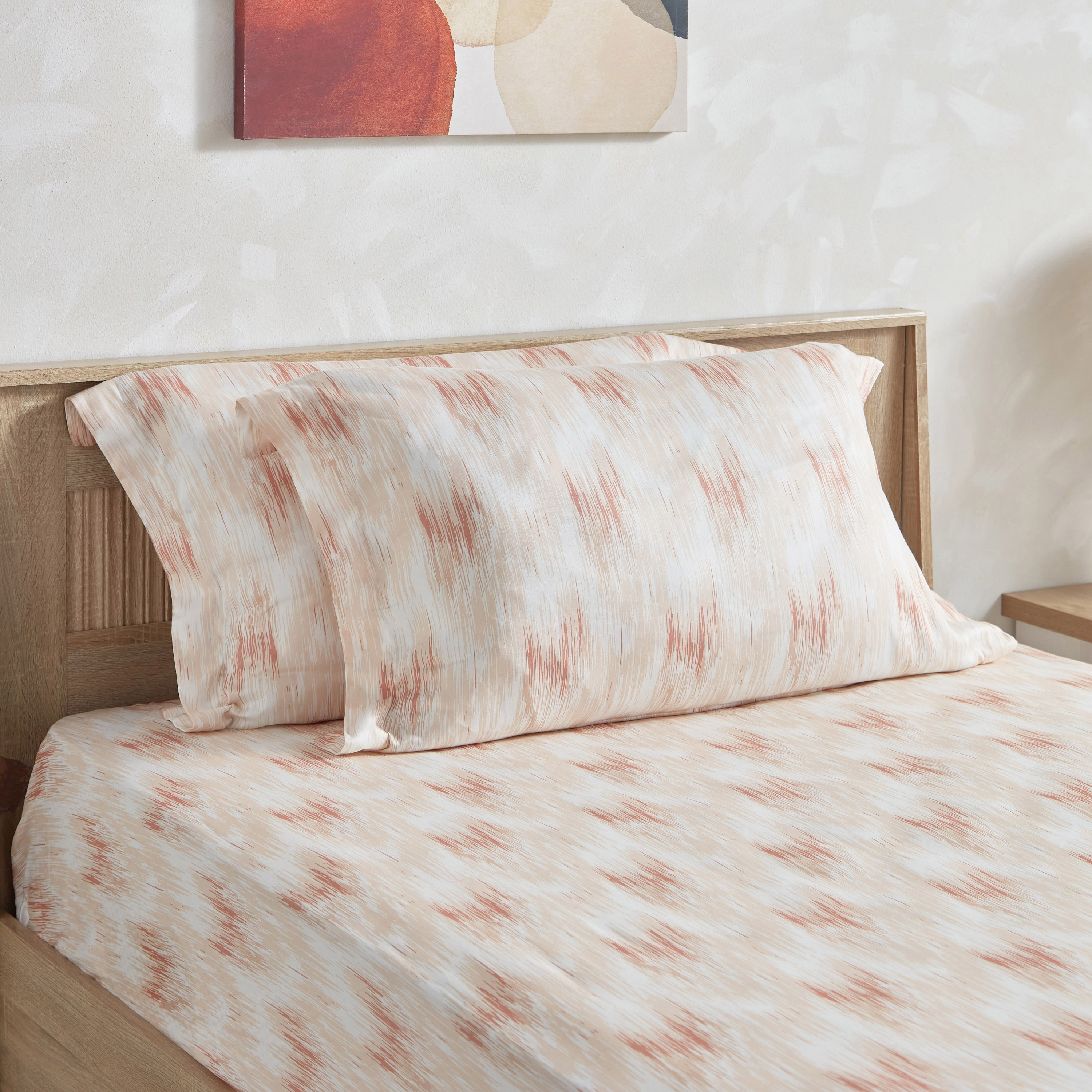 طقم كيس وسادة قطن قطعتين بطبعات من هاوستون تريليوم - 50 × 75 + 5 سم-hbxhomeware-hbxbedroom-image-1