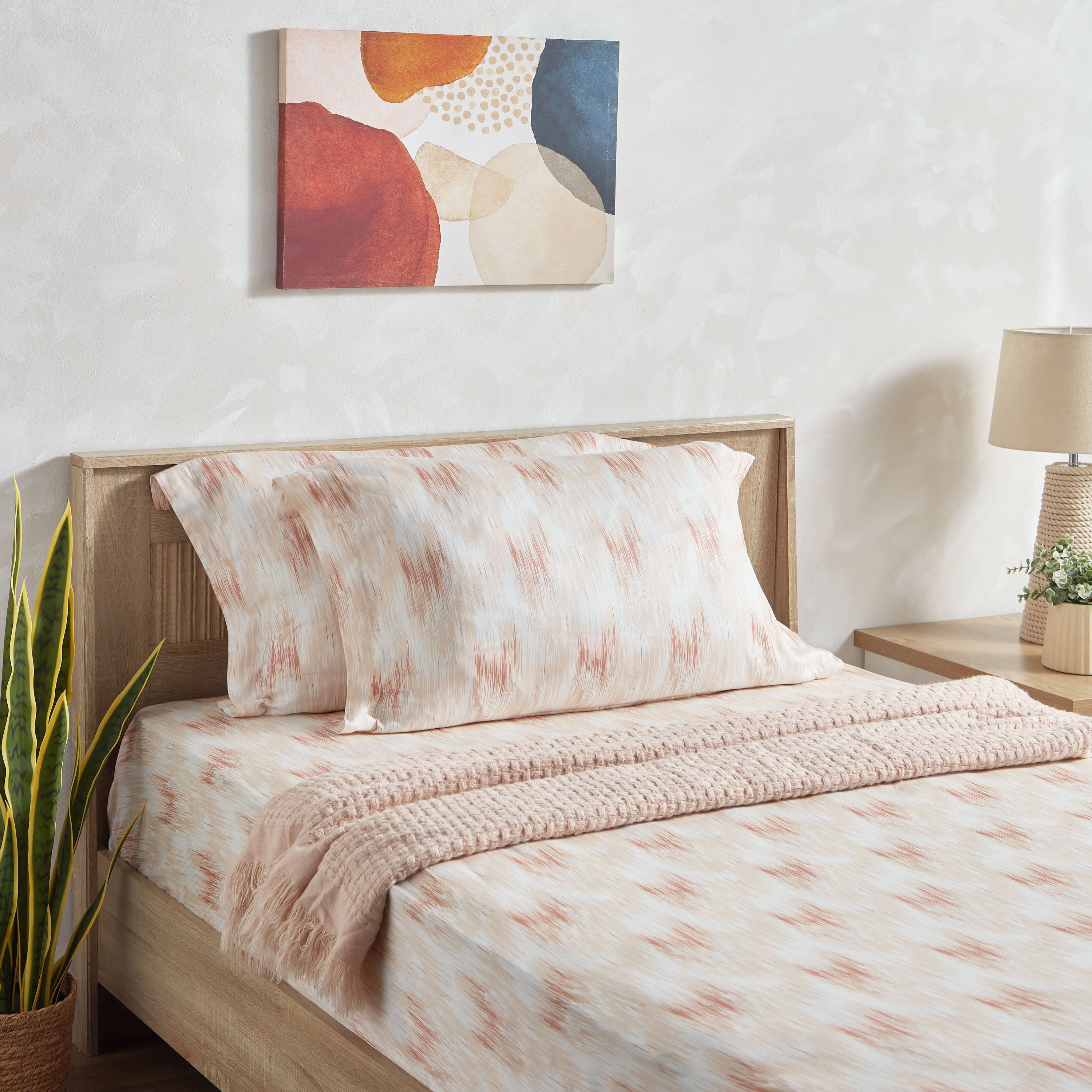طقم كيس وسادة قطن قطعتين بطبعات من هاوستون تريليوم - 50 × 75 + 5 سم-hbxhomeware-hbxbedroom-image-6