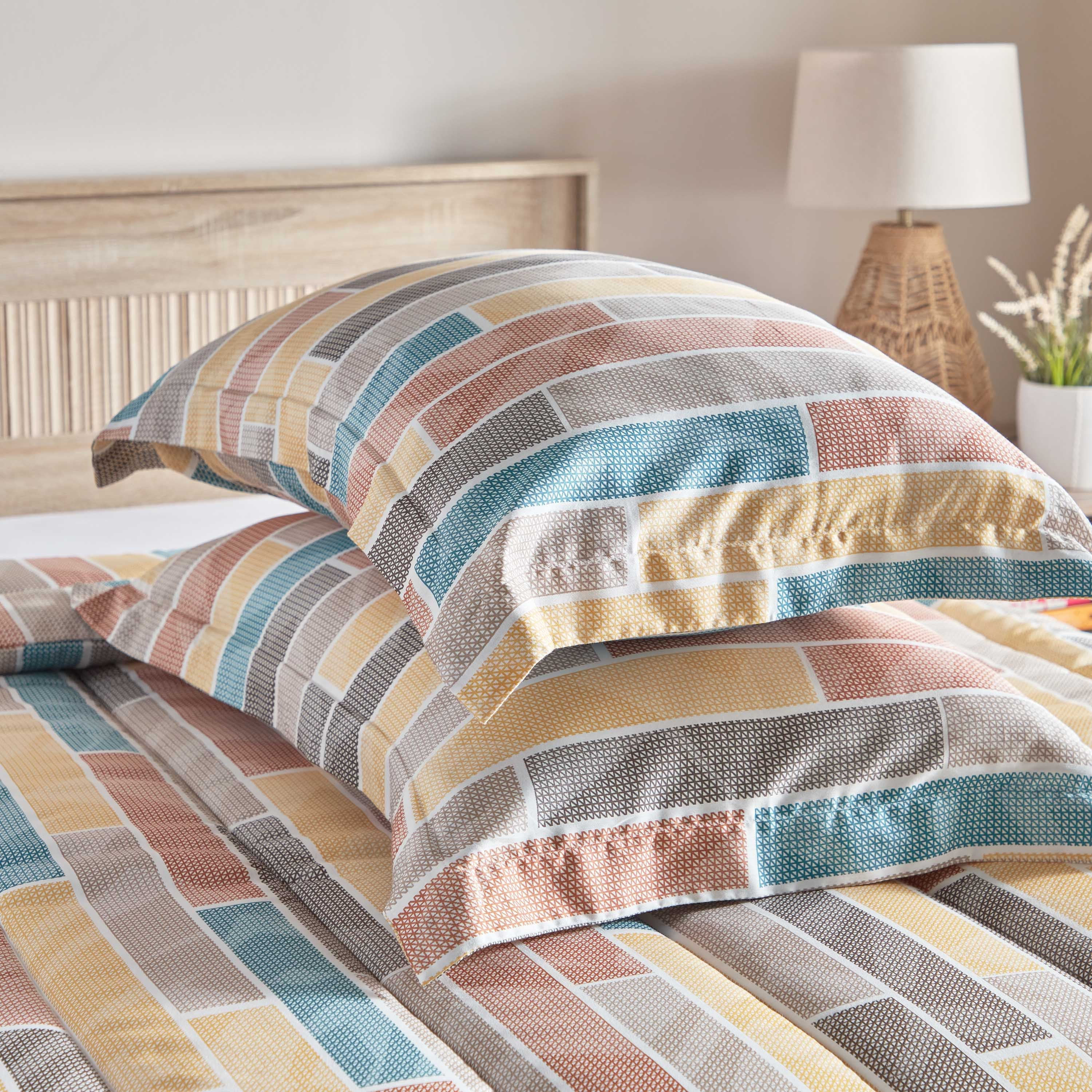 طقم لحاف توين 3 قطع قطن بطبعات من هيوستن - 160x220 سم-hbxhomeware-hbxdecorandfurnishings-image-7