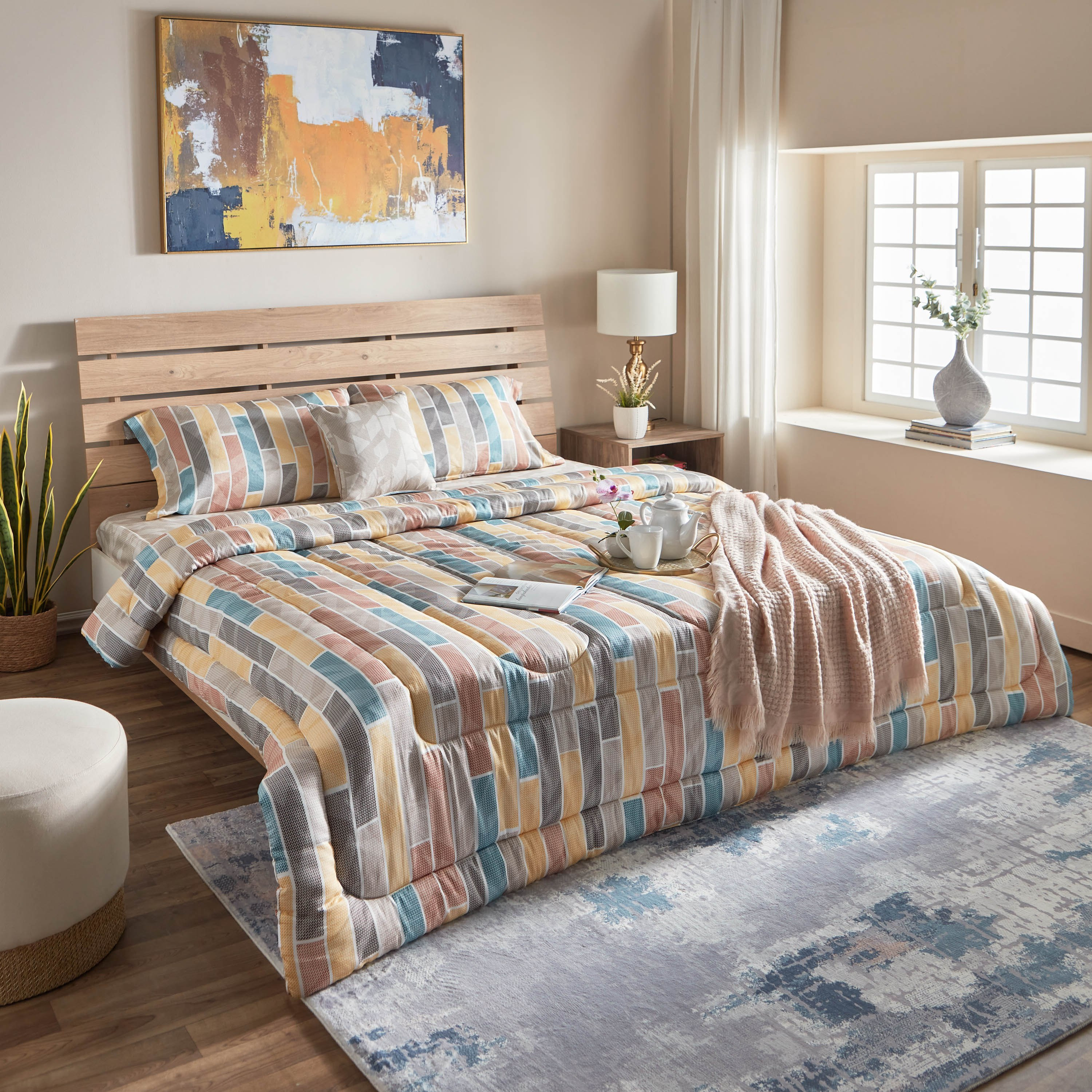 Houston Jonquil 5-Piece Twin Printed Cotton BIAB Comforter Set - 160x220 cm-PROMO_HB_AE_B1G1_250925-image-10