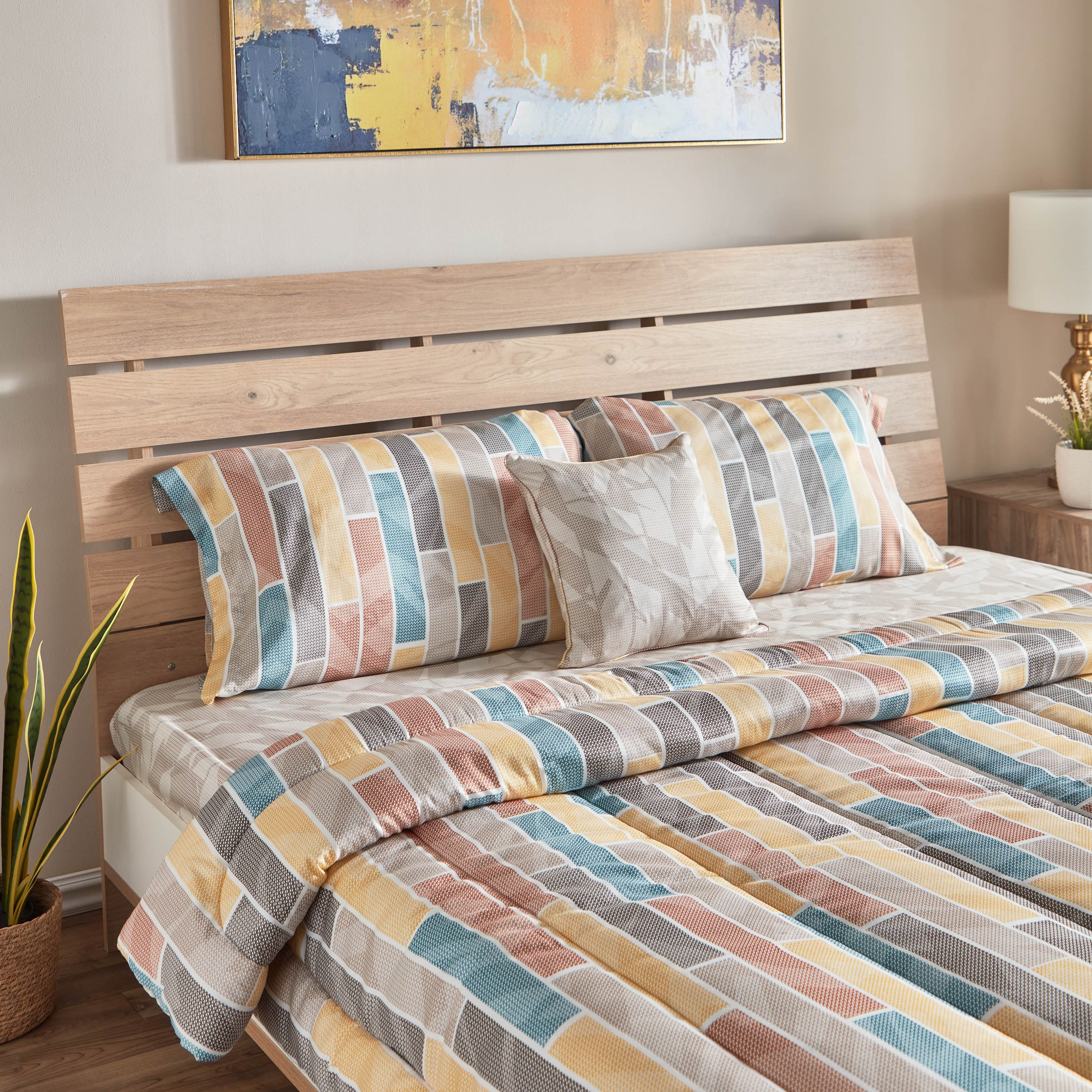 Houston Jonquil 5-Piece Twin Printed Cotton BIAB Comforter Set - 160x220 cm-PROMO_HB_AE_B1G1_250925-image-3