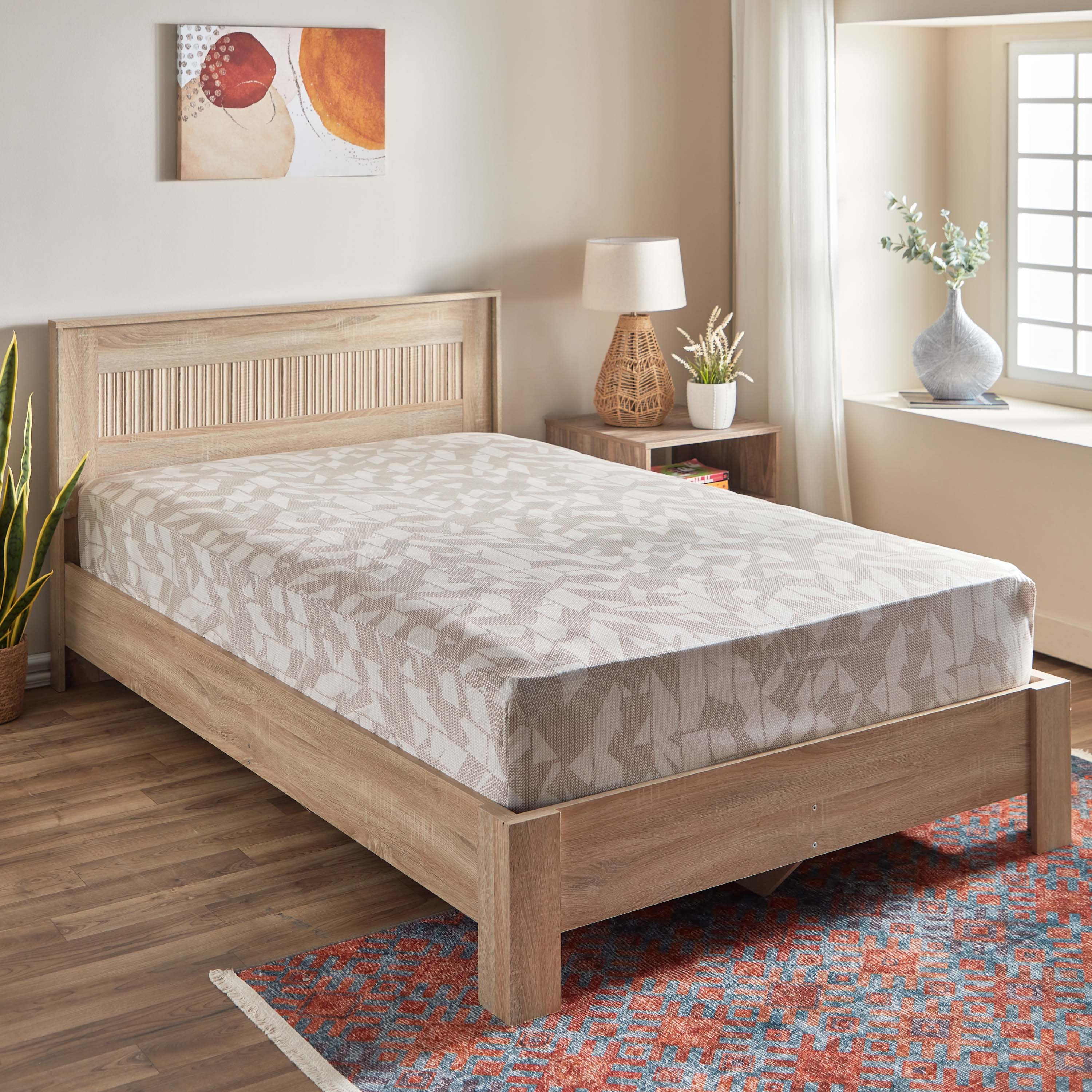 شرشف مطّاطي توين قطن بطبعات من هيوستن - 120x200+30 سم-hbxhomeware-bedding-fittedsheets-image-1
