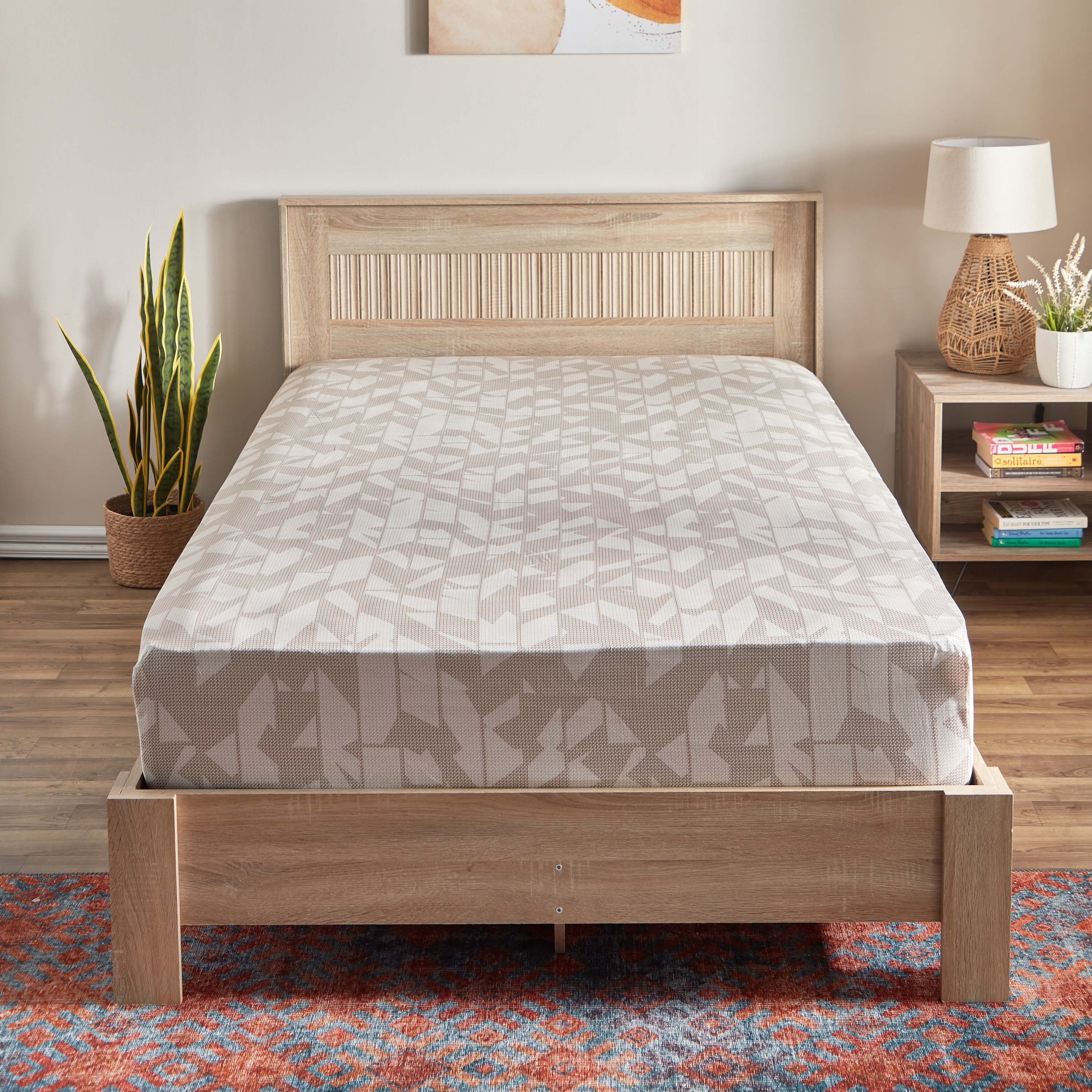 شرشف مطّاطي توين قطن بطبعات من هيوستن - 120x200+30 سم-hbxhomeware-bedding-fittedsheets-image-2