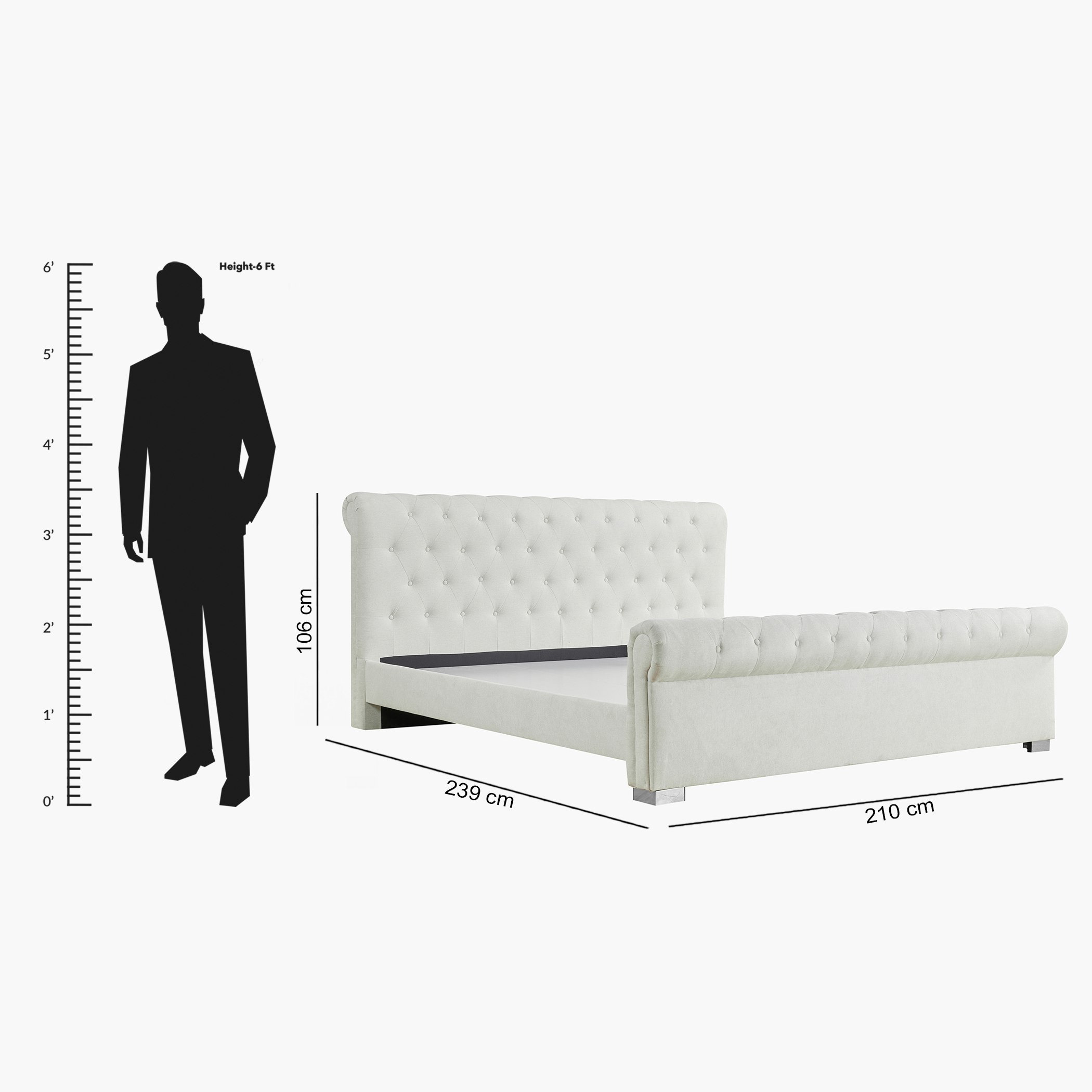 سرير سوبر كينج منجد من آشلي- 200x200 سم-hbxbedroom-bedsandbedsets-beds-superking-image-7