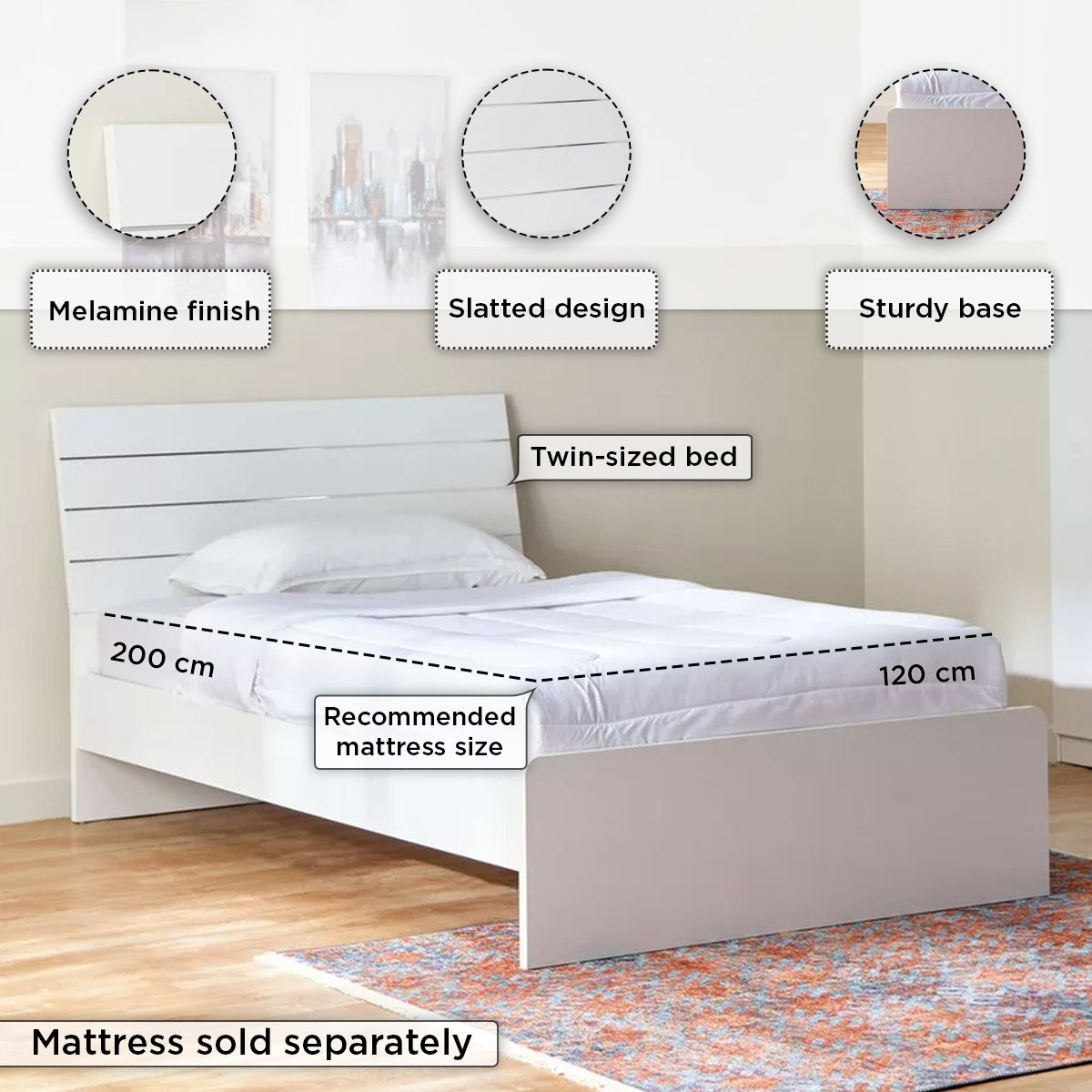 Frankfurt Twin Bed - 120x200 cm-hbxbedroom-bedsandbedsets-beds-twin-image-4