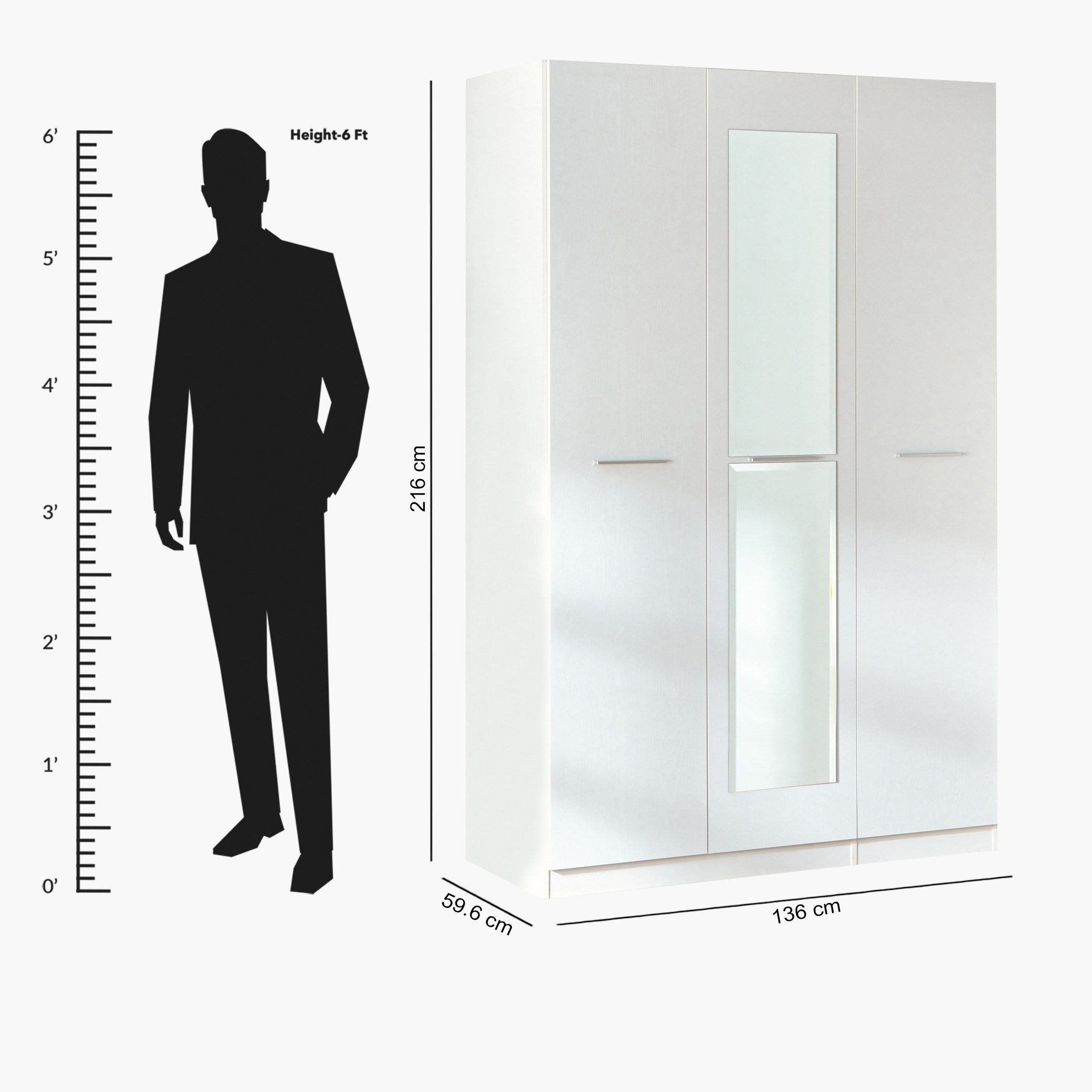 Frankfurt 3-Door Wardrobe with Mirror-hbxfurniture-wardrobes-image-13