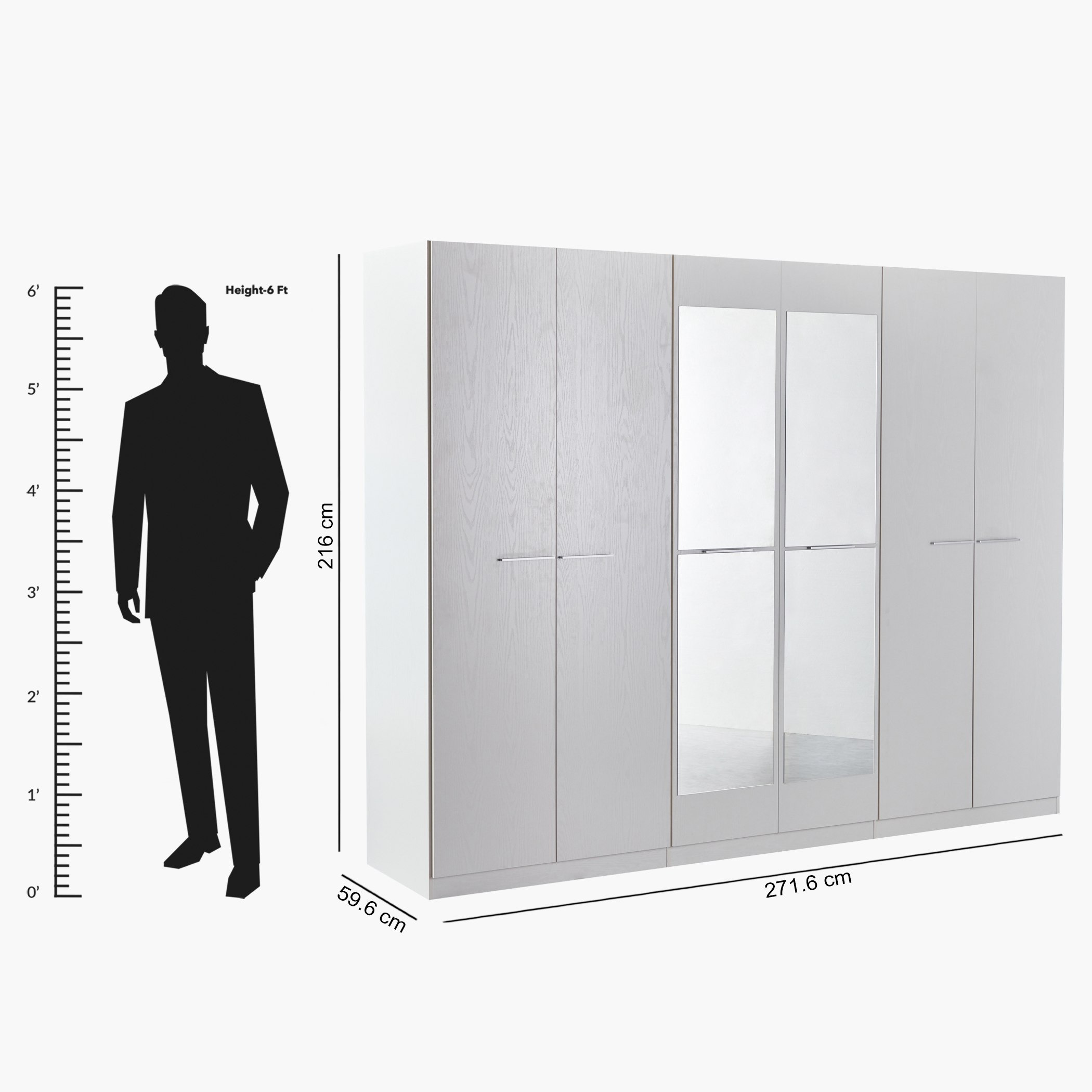 Frankfurt 6-Door Wardrobe with Mirror-hbxfurniture-wardrobes-image-15